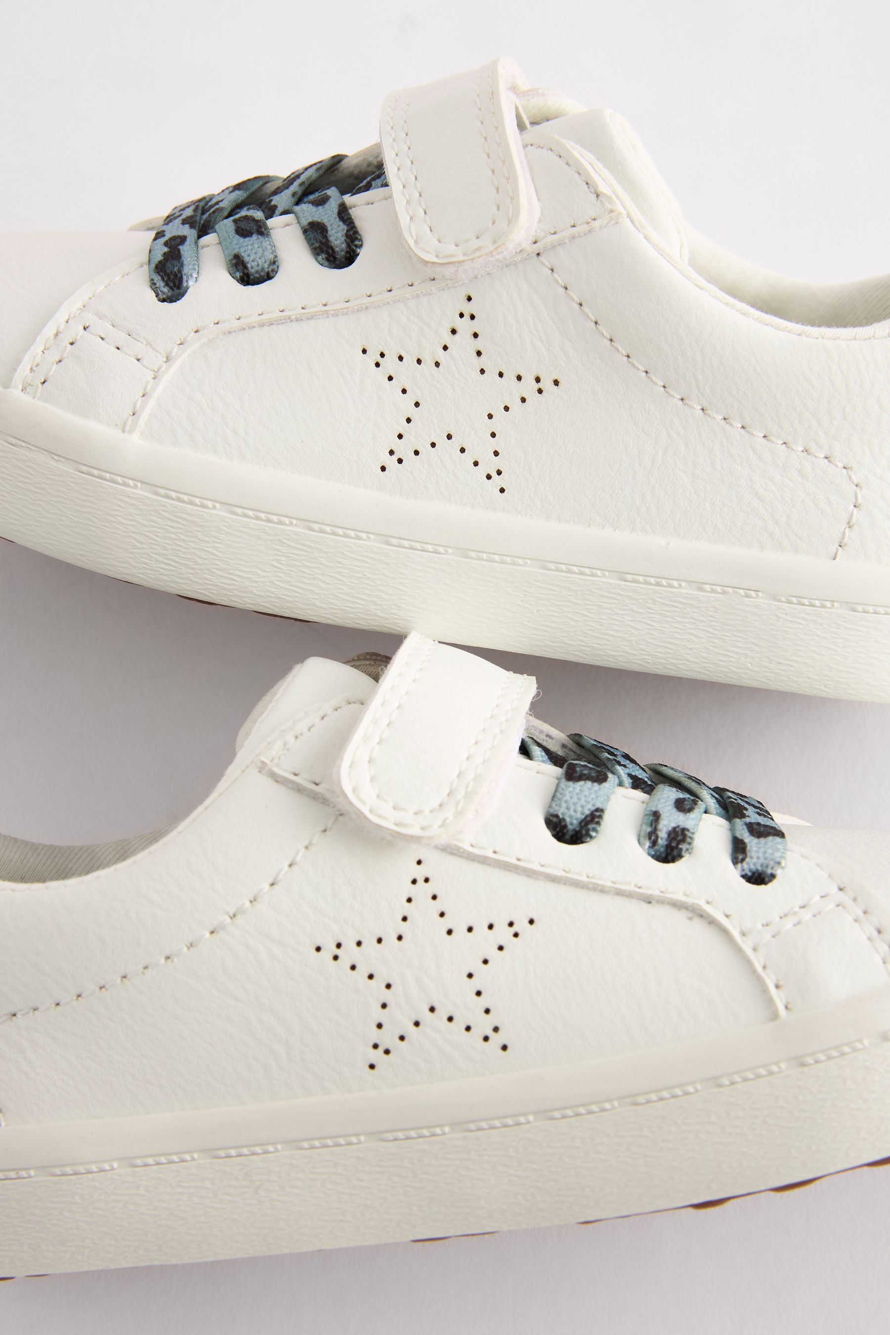 White Standard Fit (F) Elastic Lace Trainers