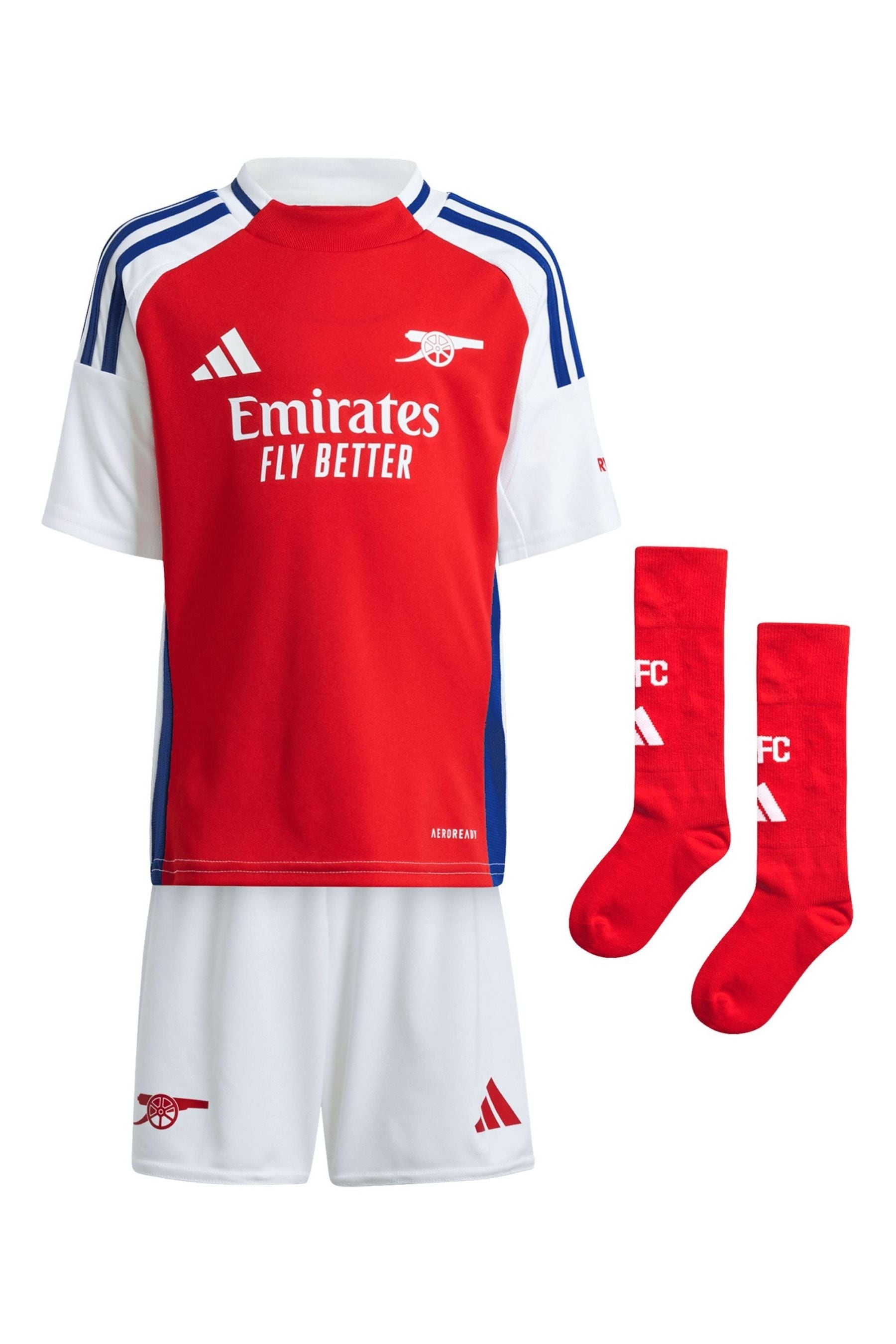 adidas Red/White Kids Arsenal 24/25 Home Mini Kit