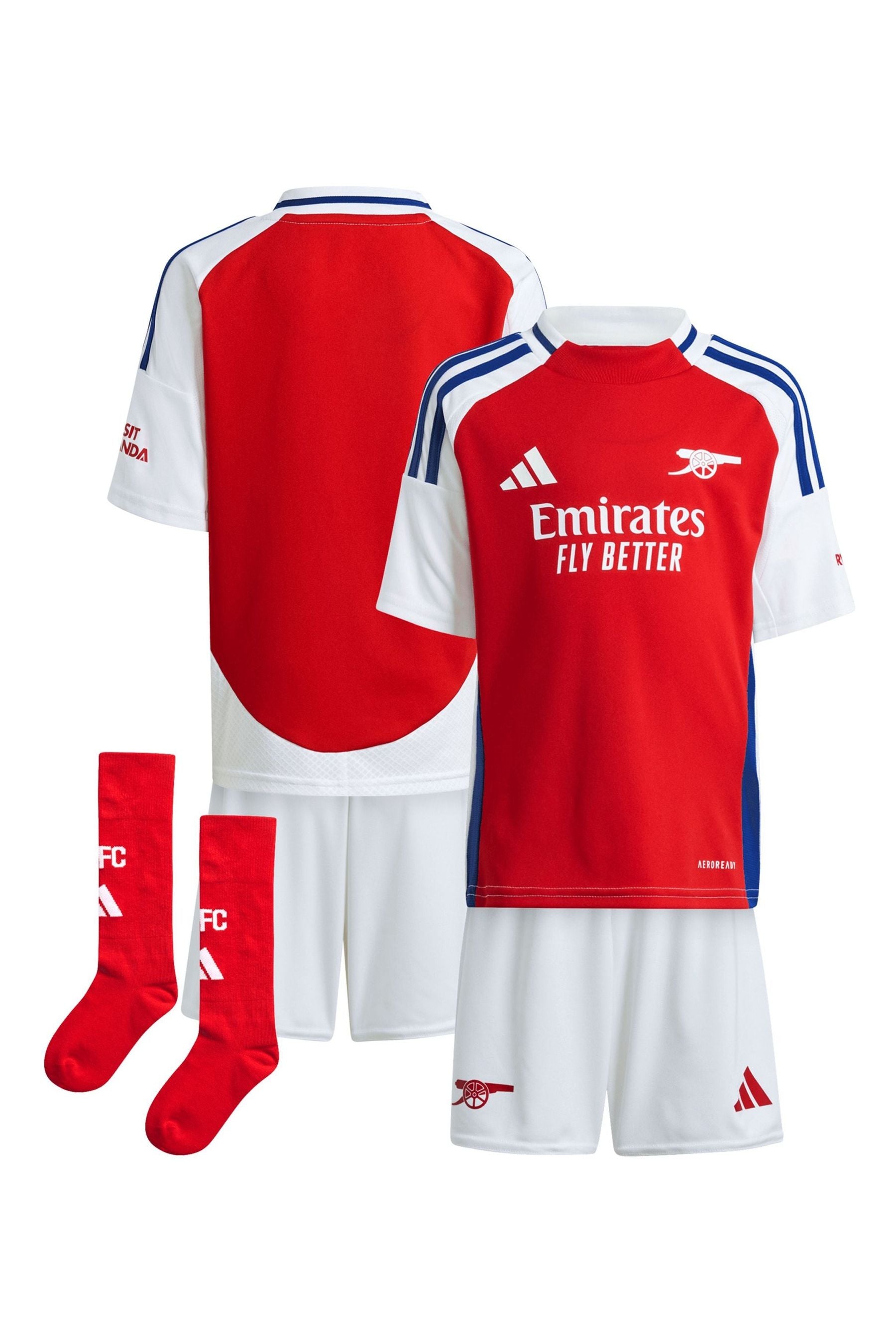 adidas Red/White Kids Arsenal 24/25 Home Mini Kit