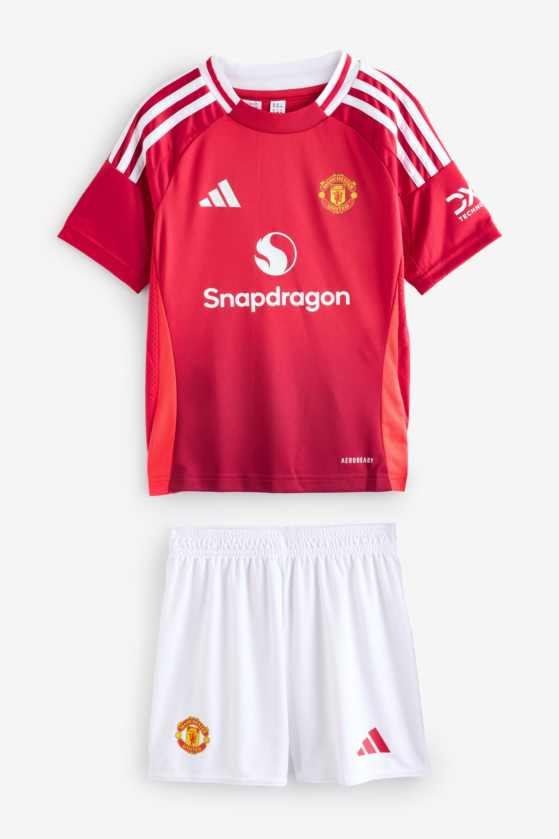 adidas Red Kids Mini Manchester United 24/25 Home Kit Set