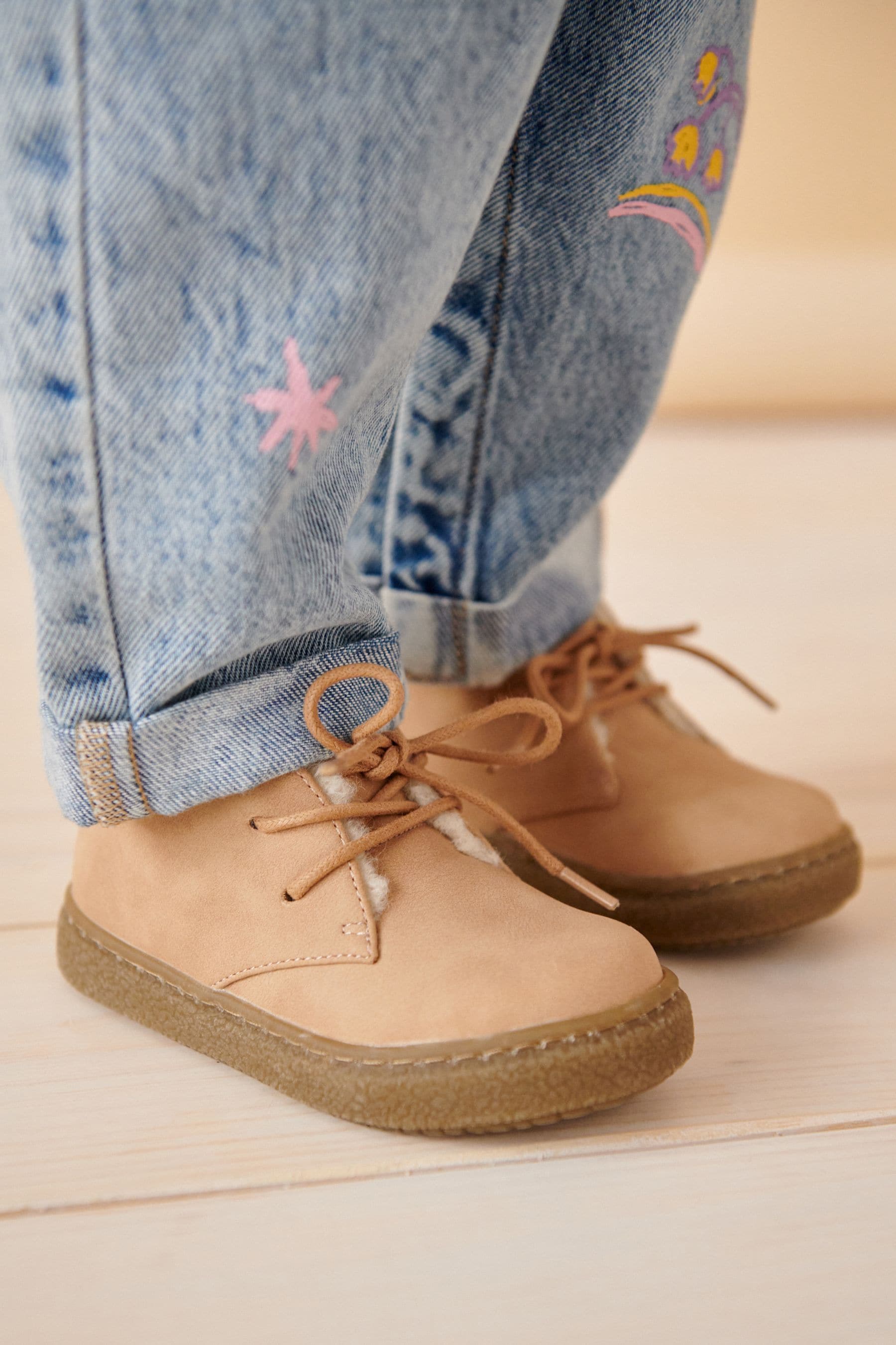 Neutral/Tan Faux Fur Lined Cupsole Boots