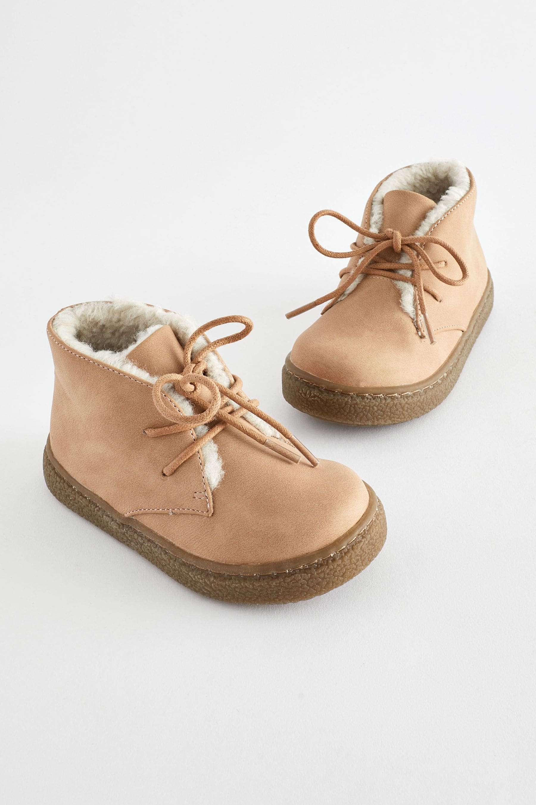 Neutral/Tan Faux Fur Lined Cupsole Boots