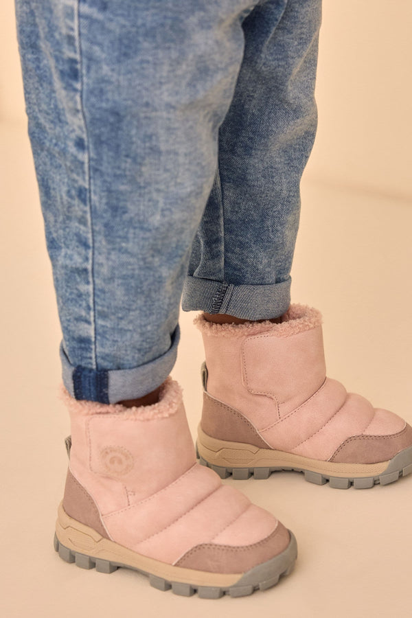 Pink Thinsulate Quilted Boots