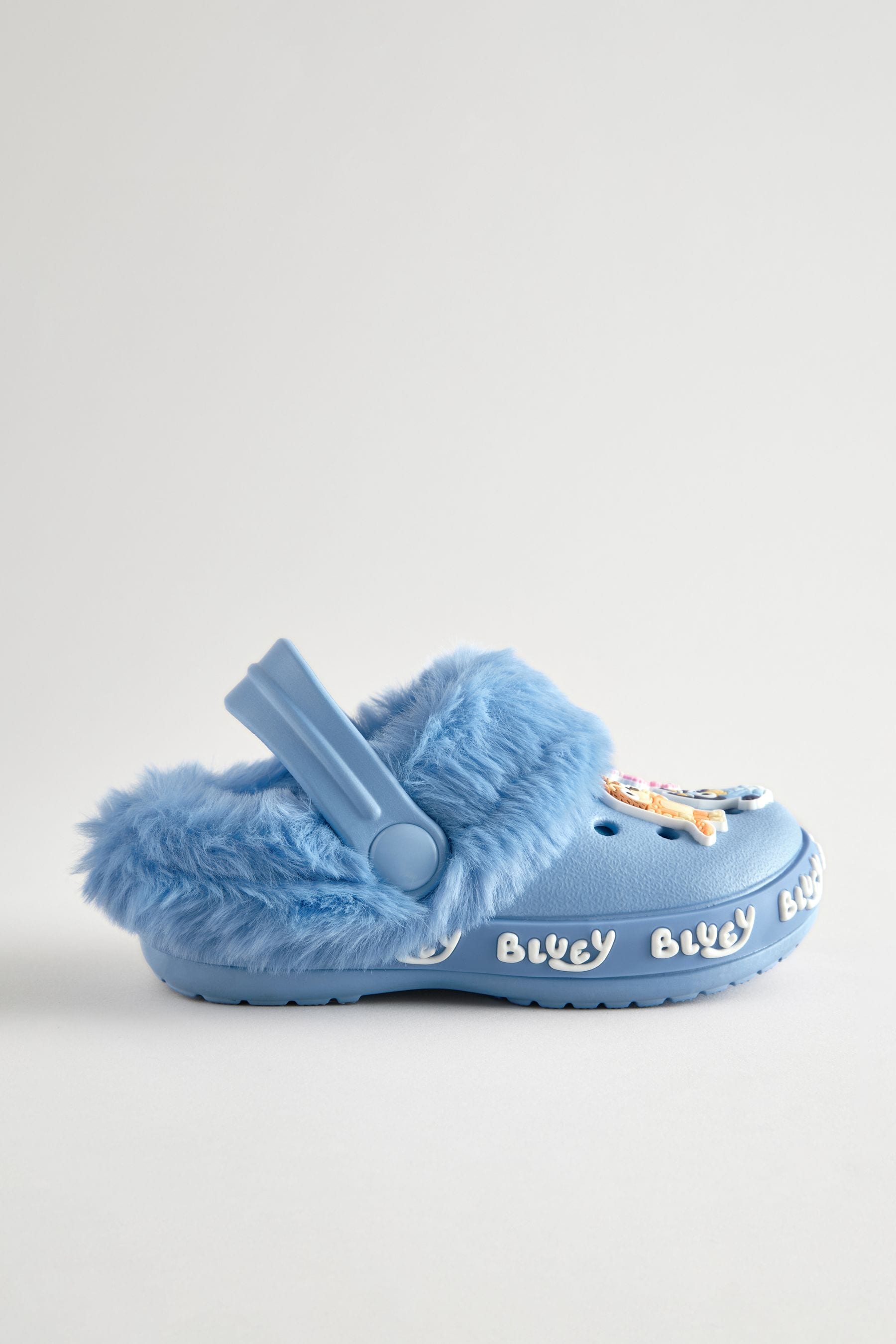 Blue Bluey Faux Fur Lined Clog Slippers