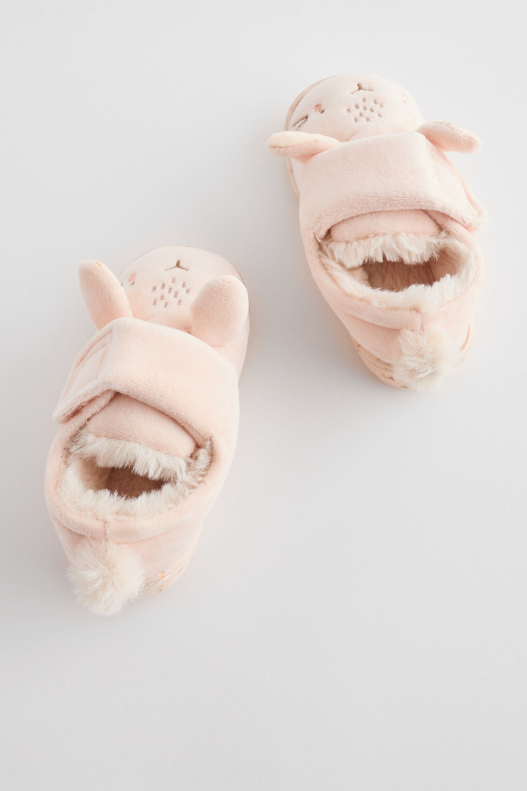 Neutral Cream Bunny Cupsole Slippers