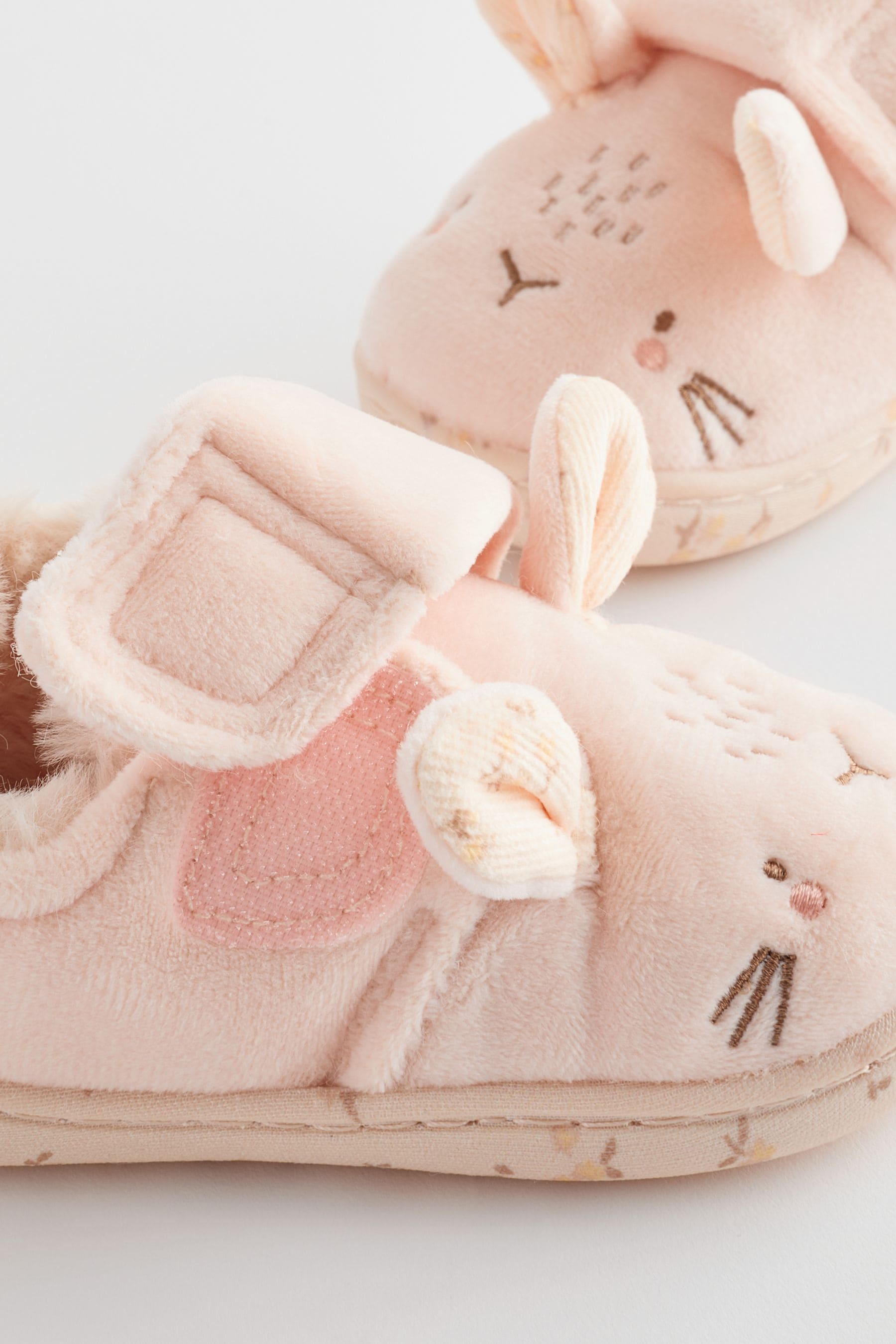 Neutral Cream Bunny Cupsole Slippers