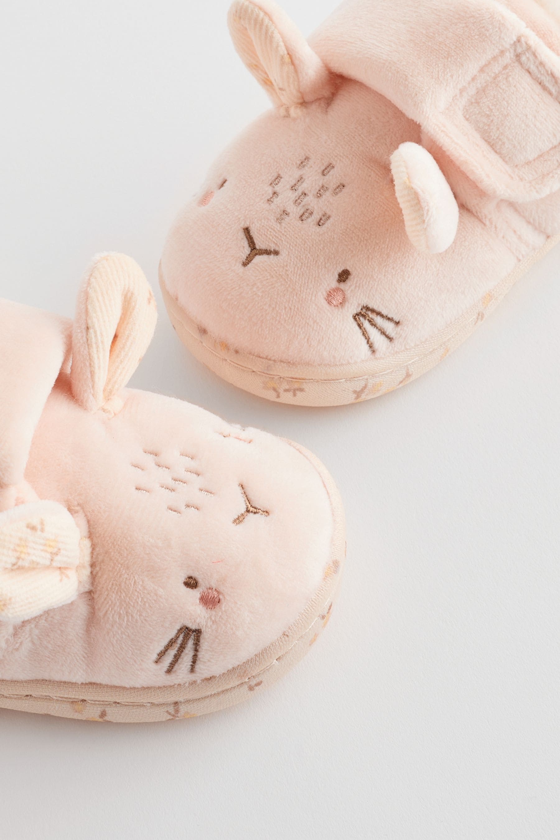 Neutral Cream Bunny Cupsole Slippers