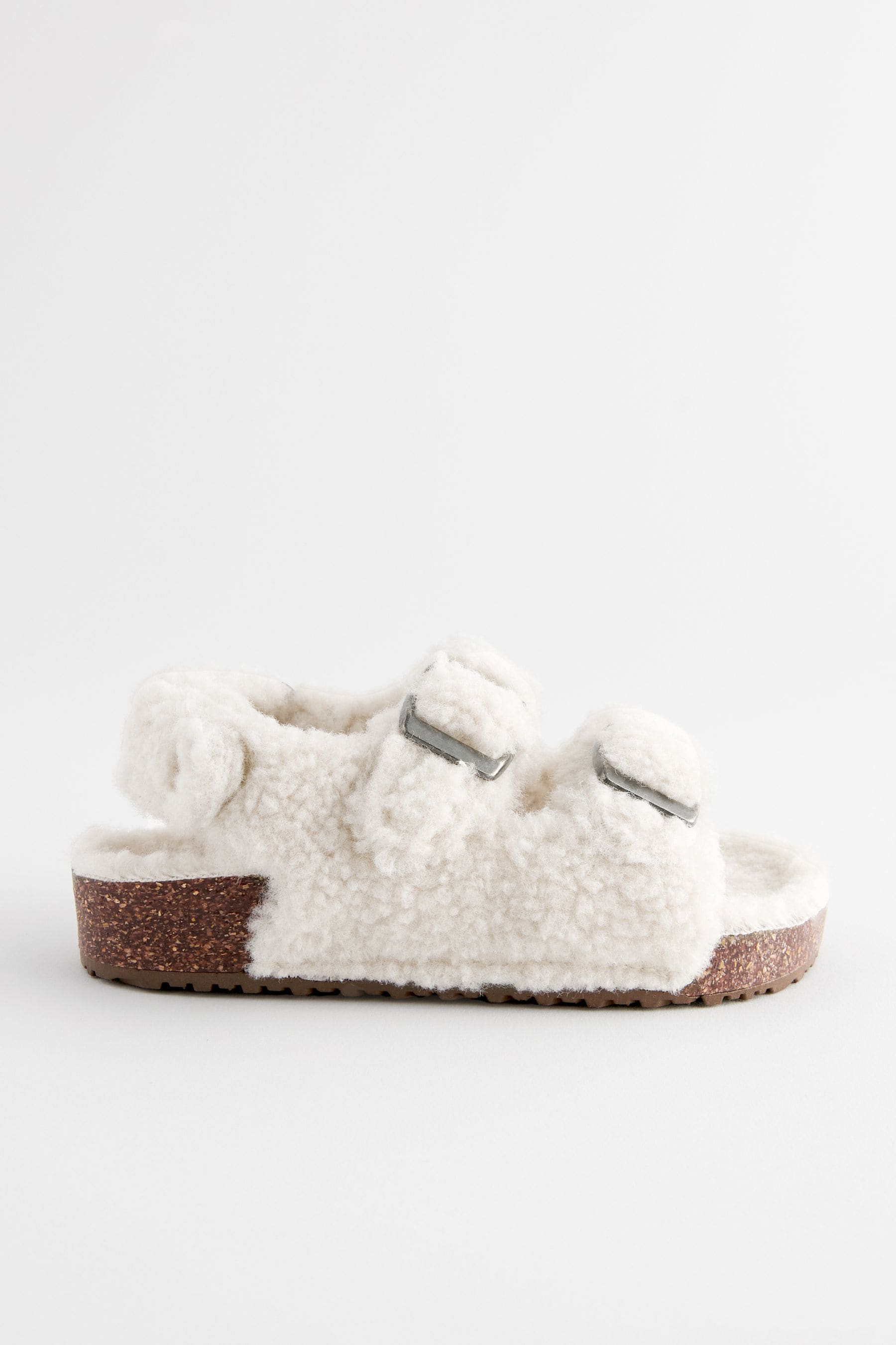 Neutral Borg Corkbed Two Strap Slippers