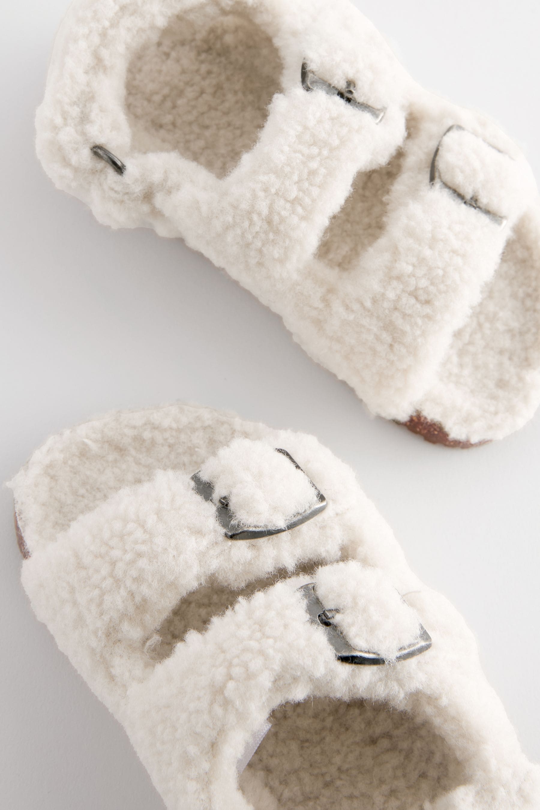 Neutral Borg Corkbed Two Strap Slippers