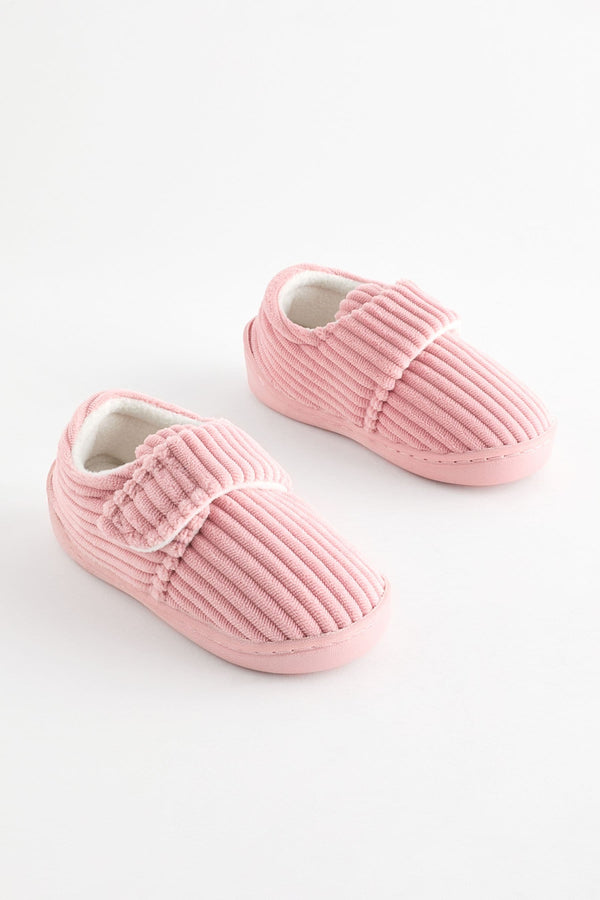 Pink Cord Cupsole Slippers