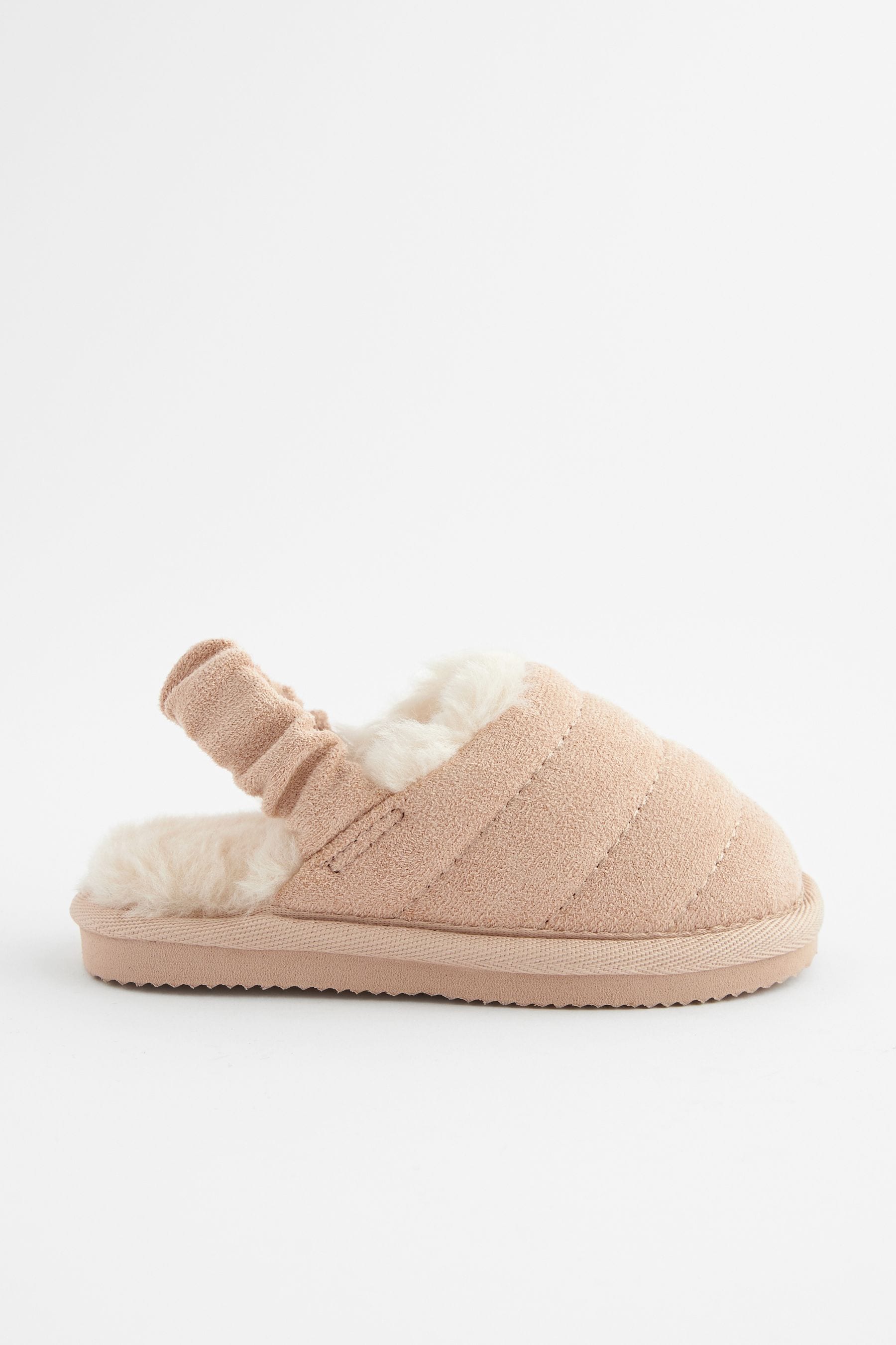 Neutral Quilted Mules Slippers