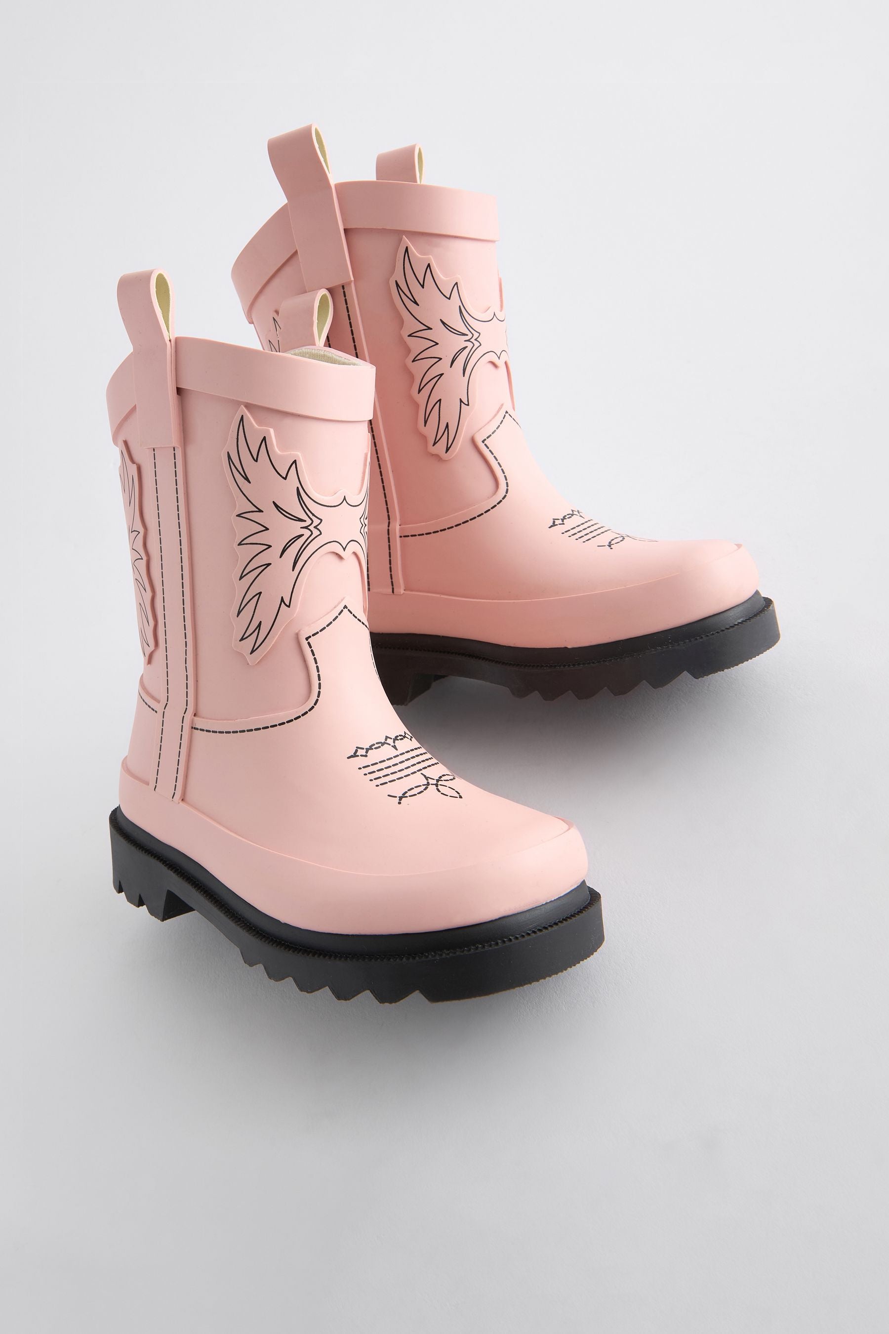 Pink Western Wellies