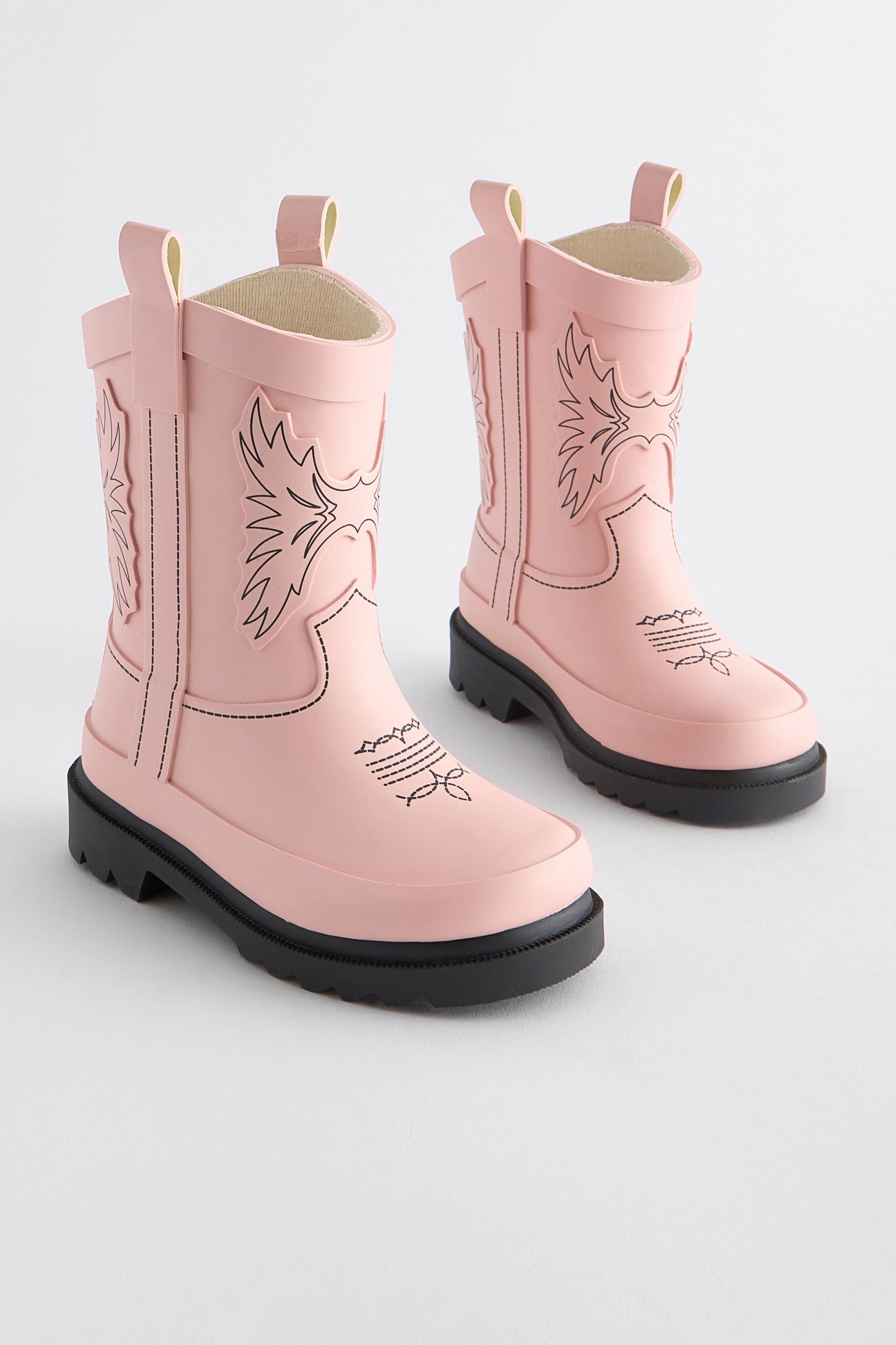 Pink Western Wellies