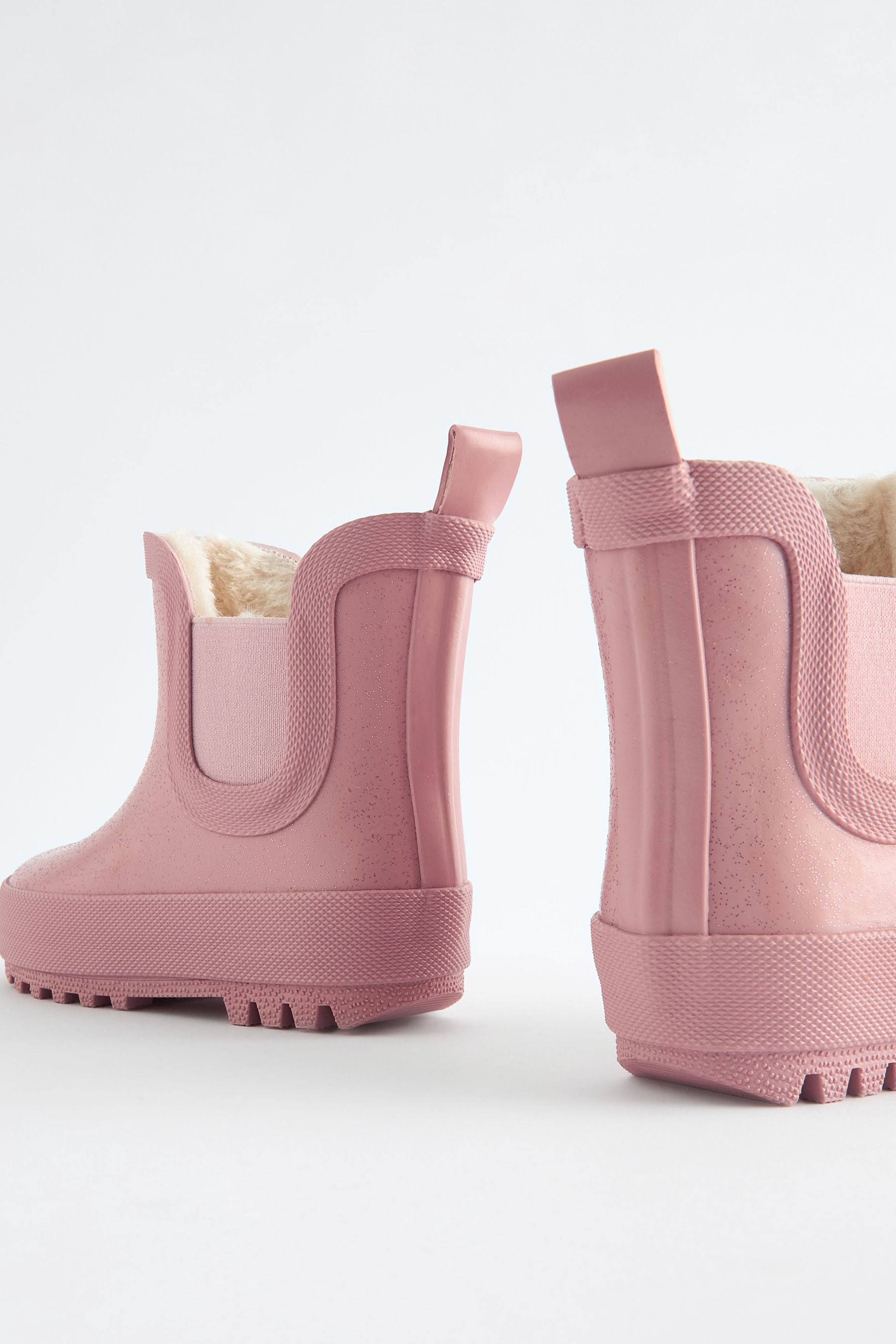 Pink Glitter Chelsea Wellies