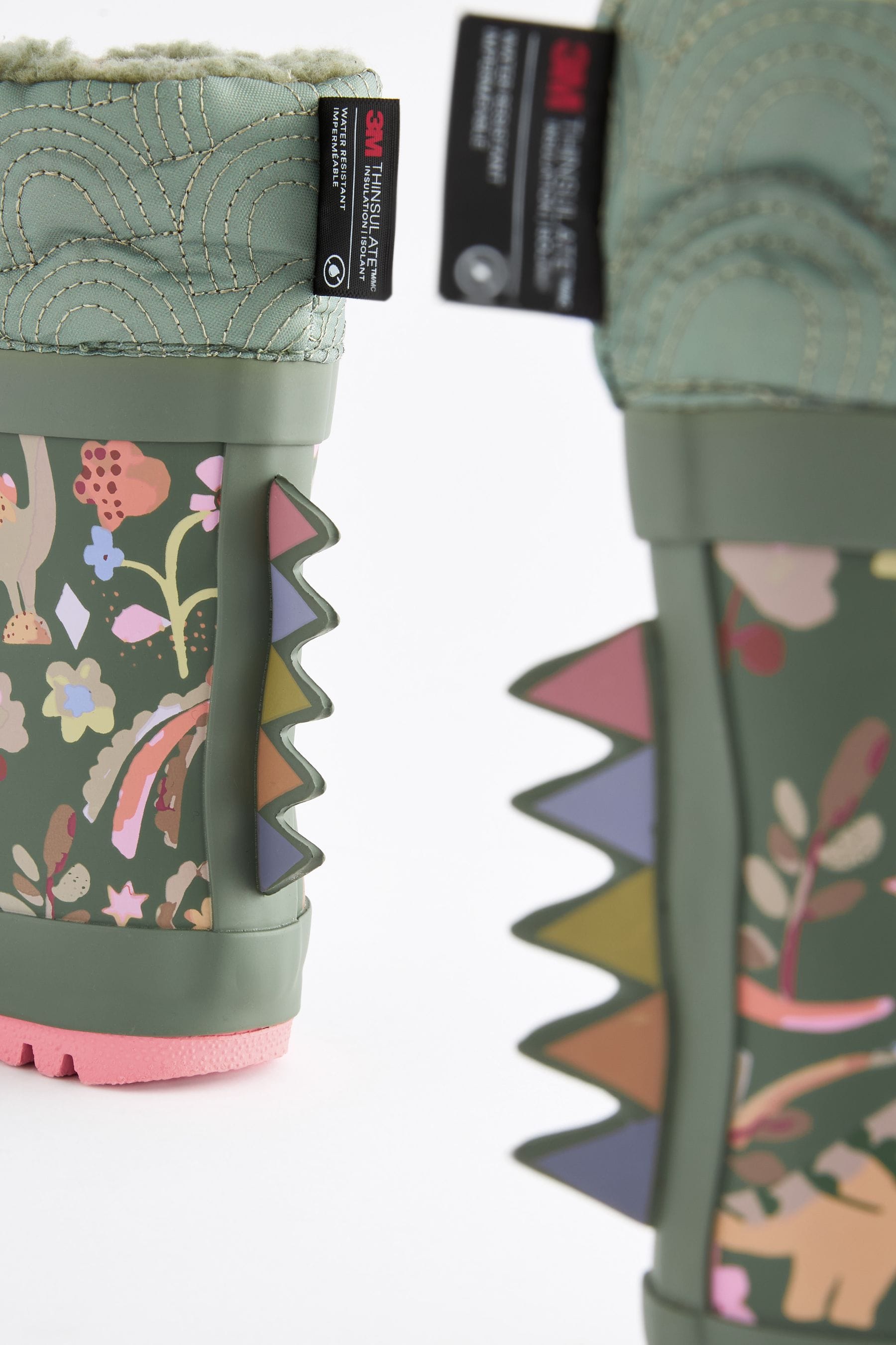 Green Dinosaur Cuff Wellies