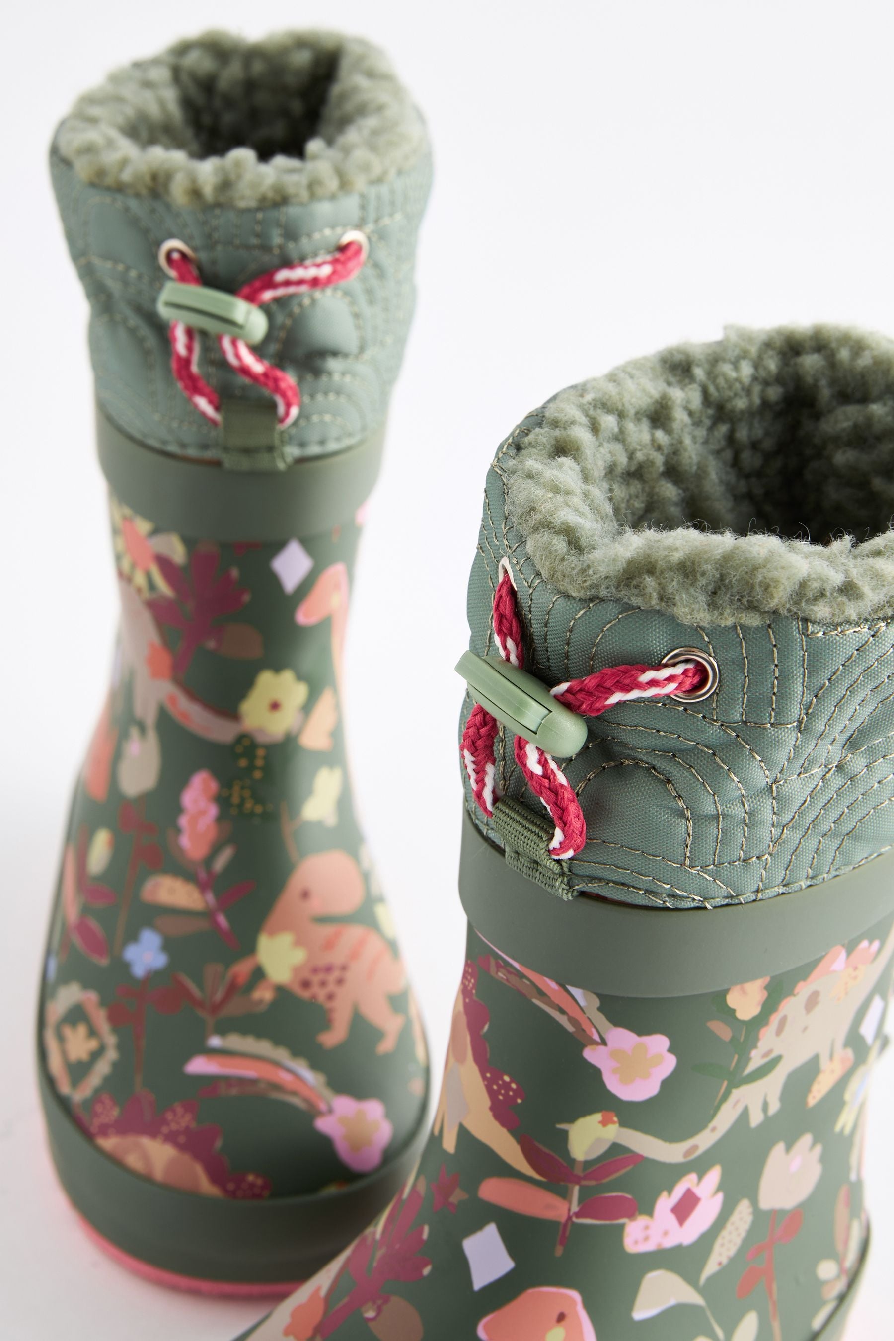 Green Dinosaur Cuff Wellies