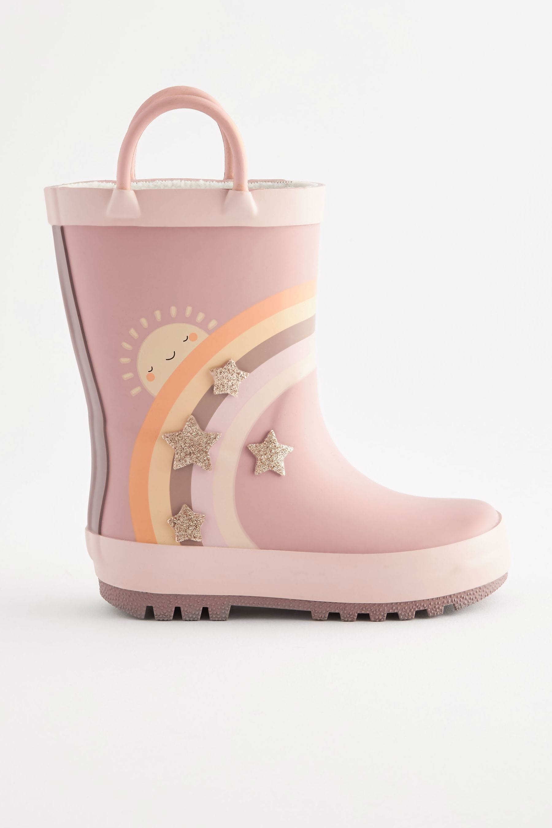 Neutral Rainbow Handle Wellies