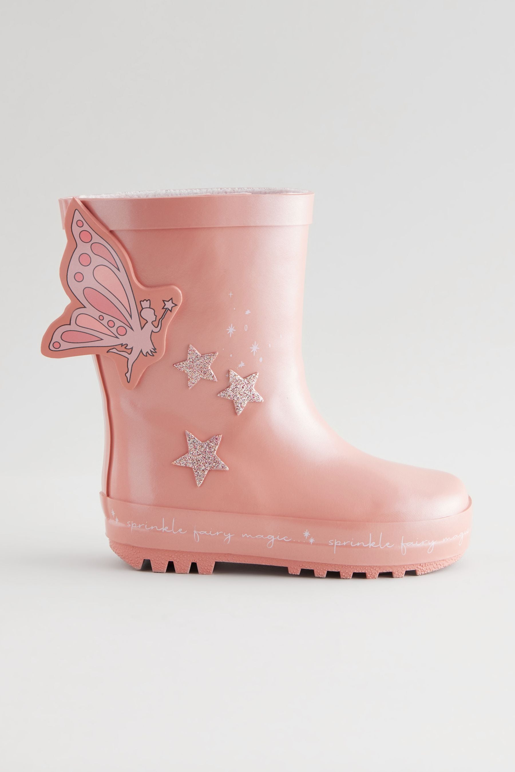 Pink Metallic Fairy Wellies