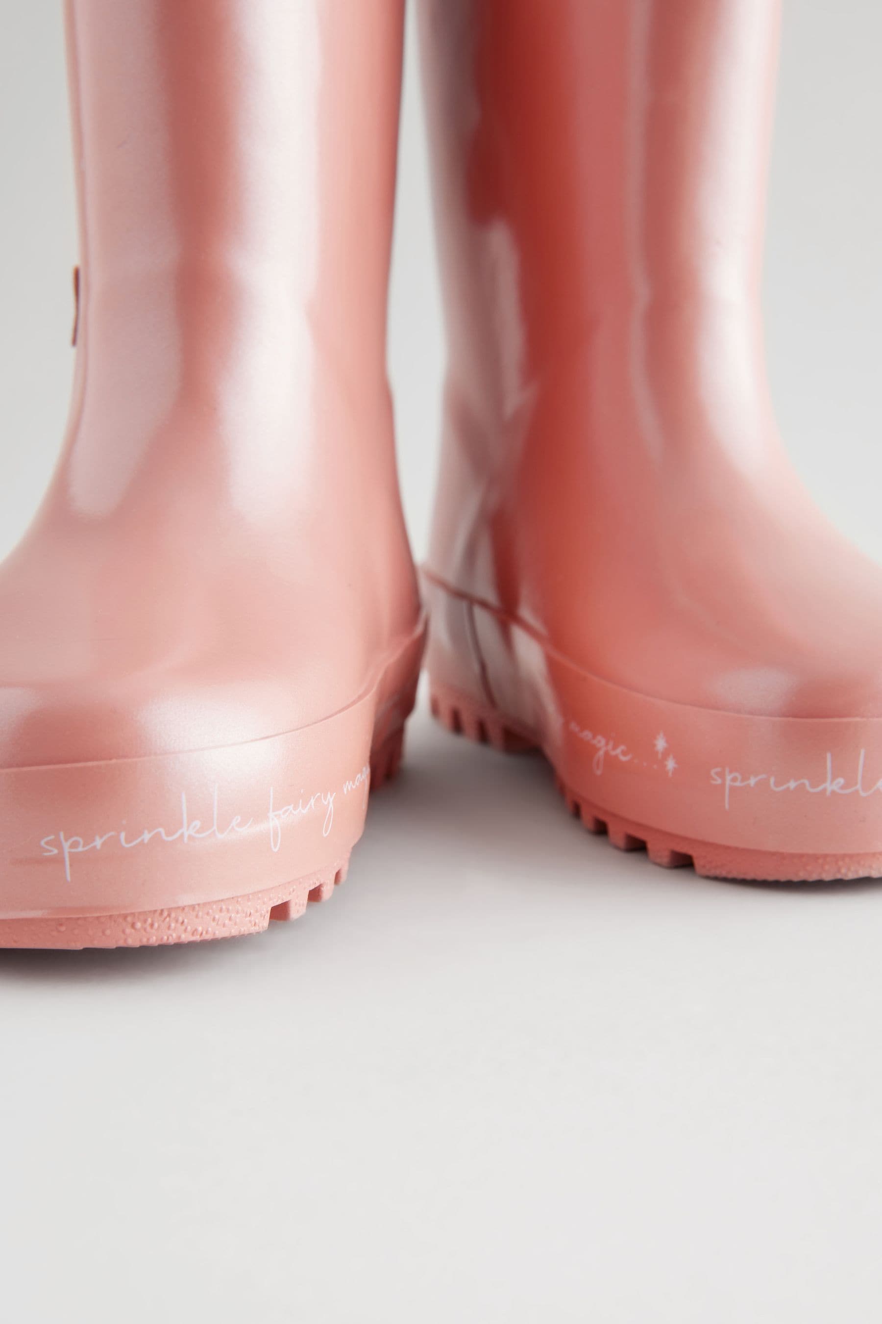 Pink Metallic Fairy Wellies