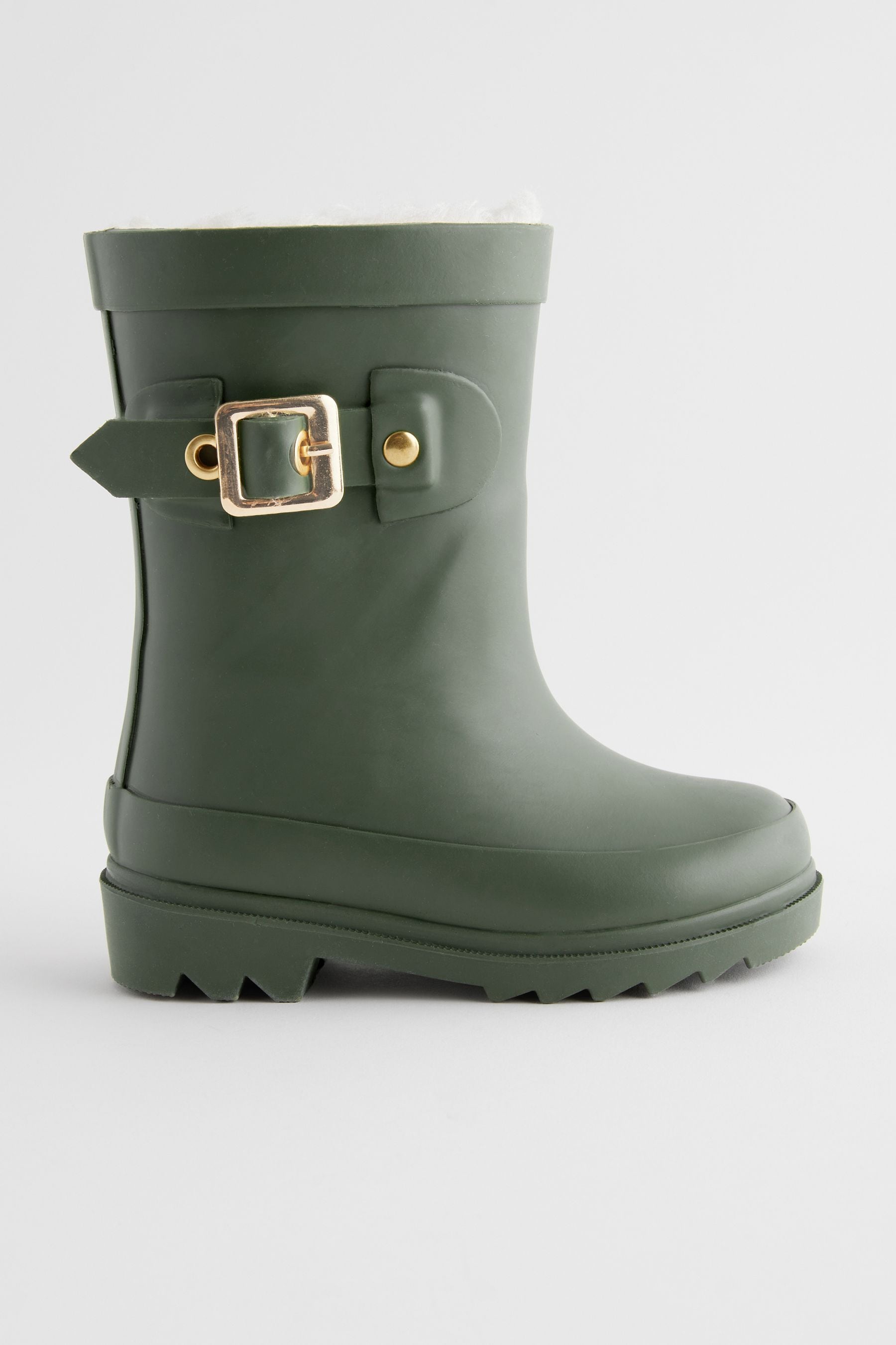 Khaki Green Buckle Wellies