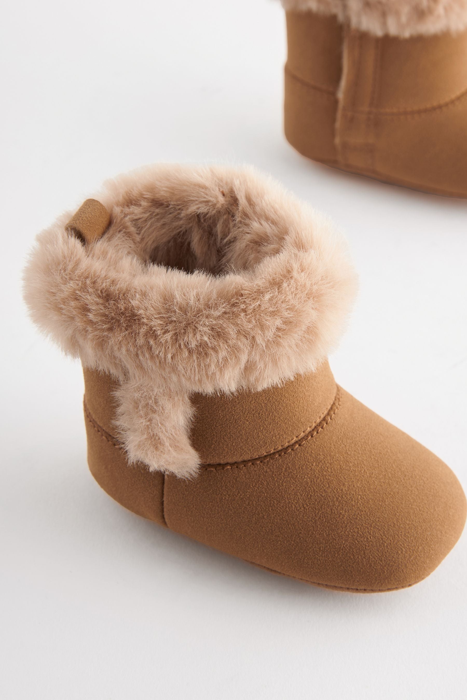 Tan Brown Pull-On Baby Boots (0-24mths)