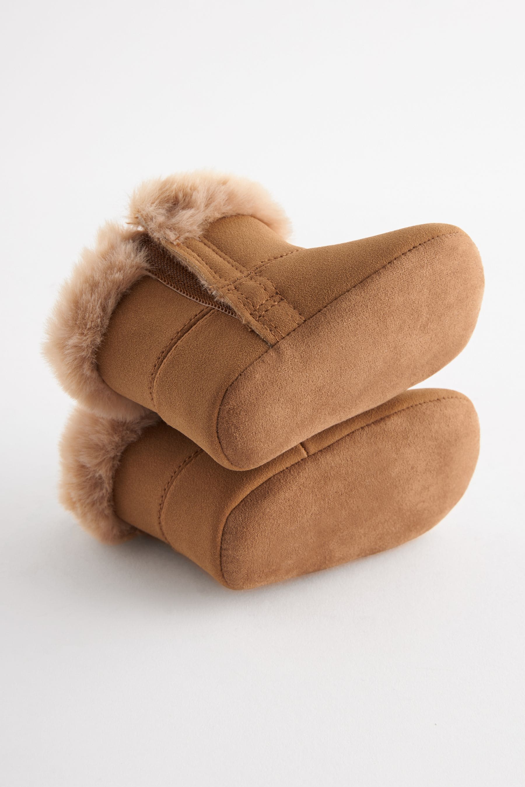 Tan Brown Pull-On Baby Boots (0-24mths)