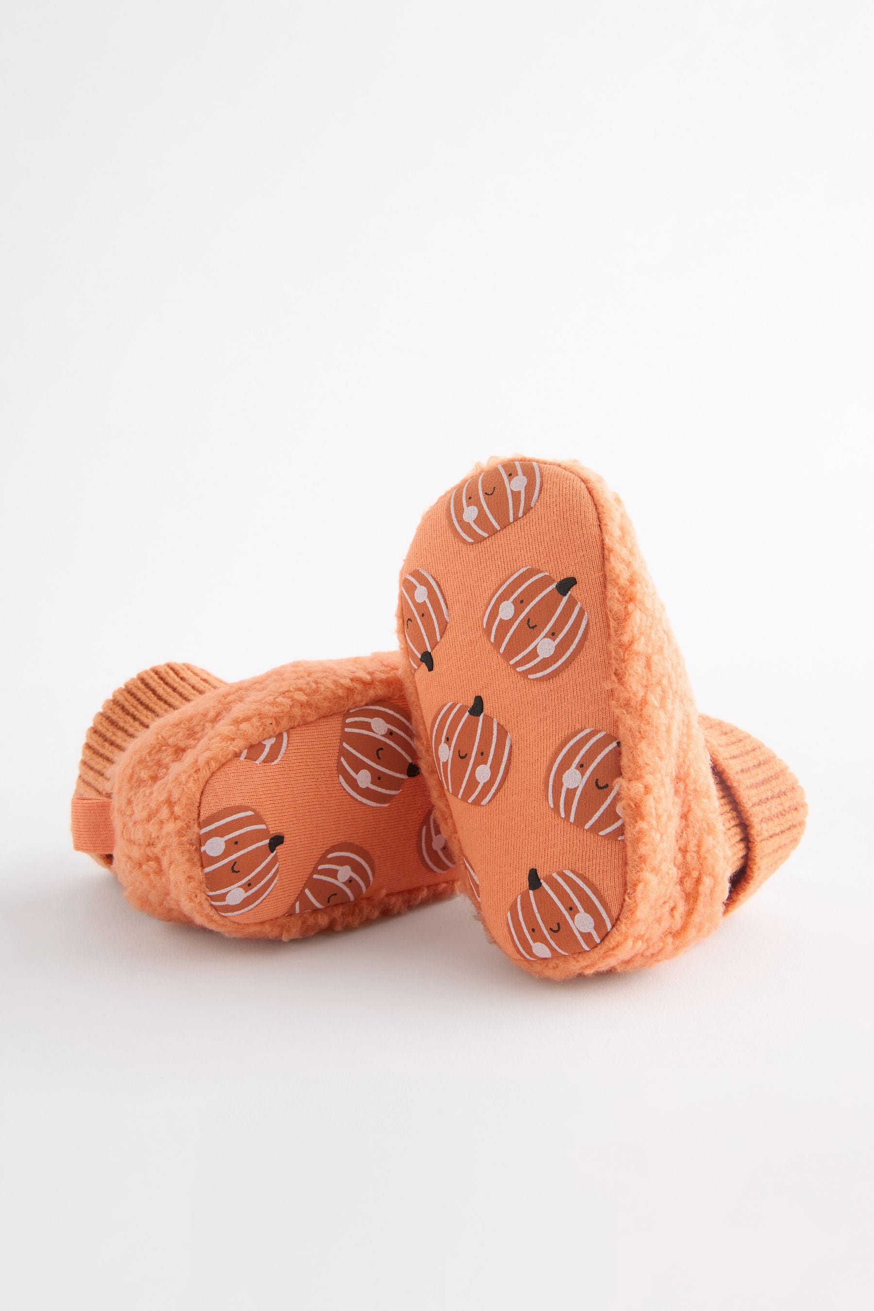 Orange Halloween Baby Bootie Shoes (0-18mths)