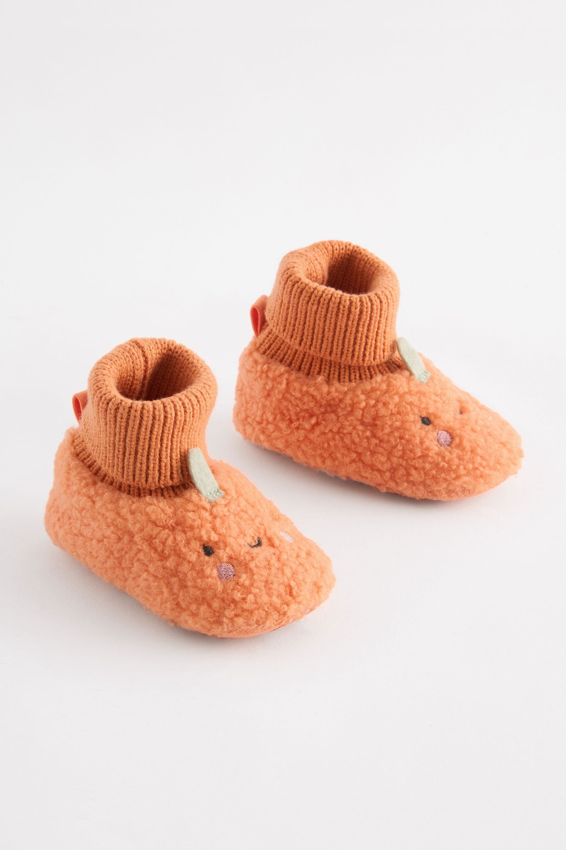 Orange Halloween Baby Bootie Shoes (0-18mths)