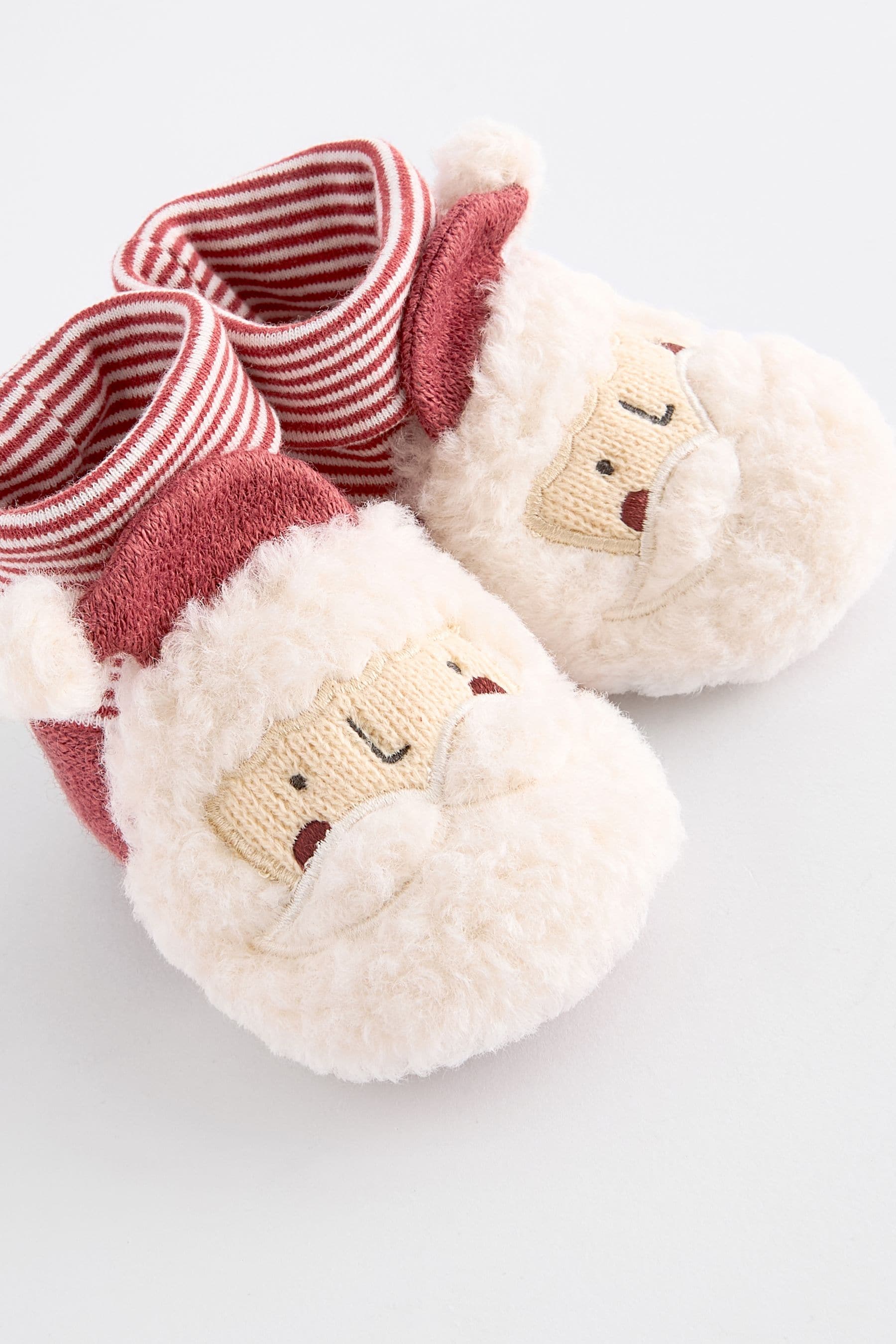 Red Christmas Santa Baby Bootie Shoes (0-18mths)