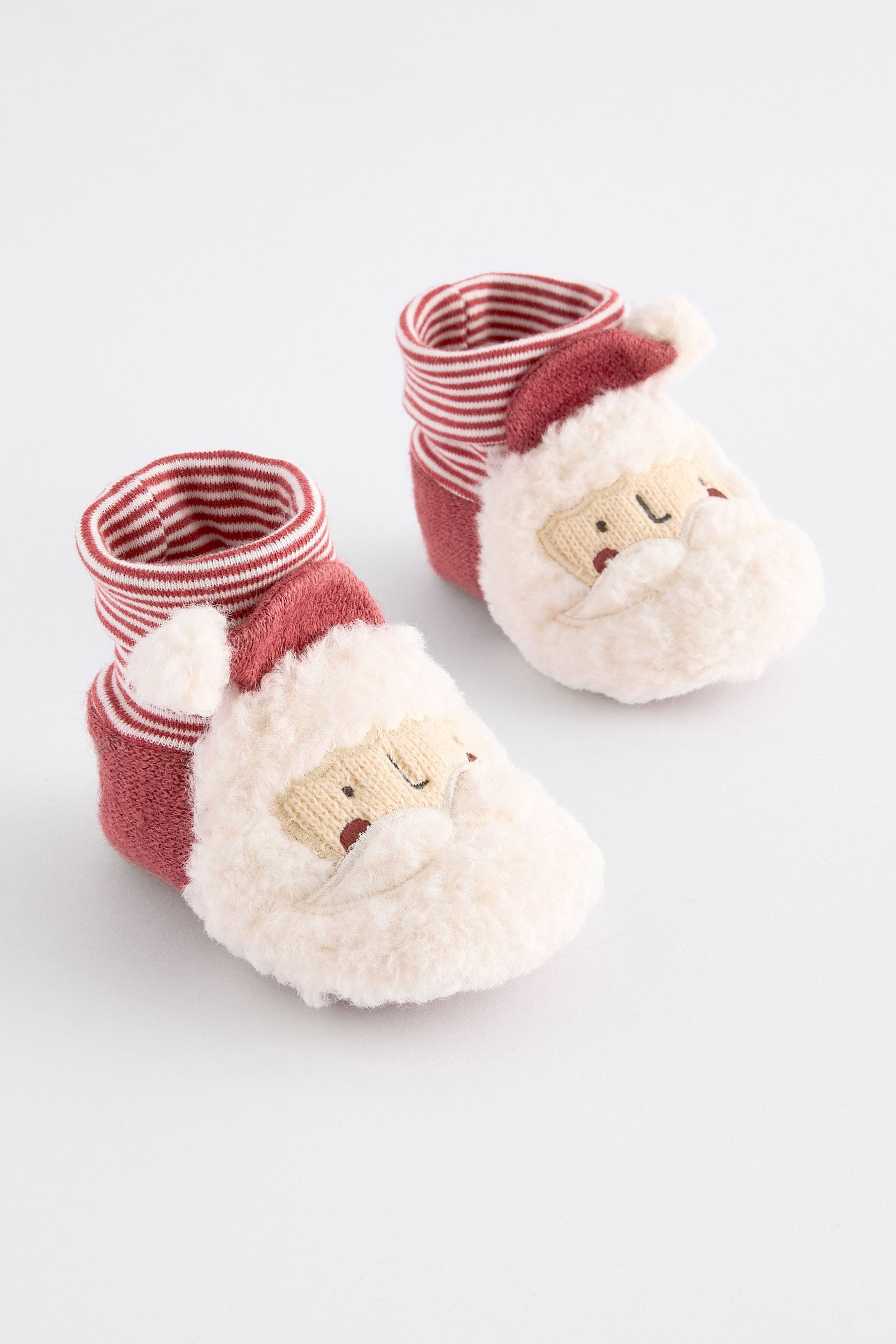 Red Christmas Santa Baby Bootie Shoes (0-18mths)