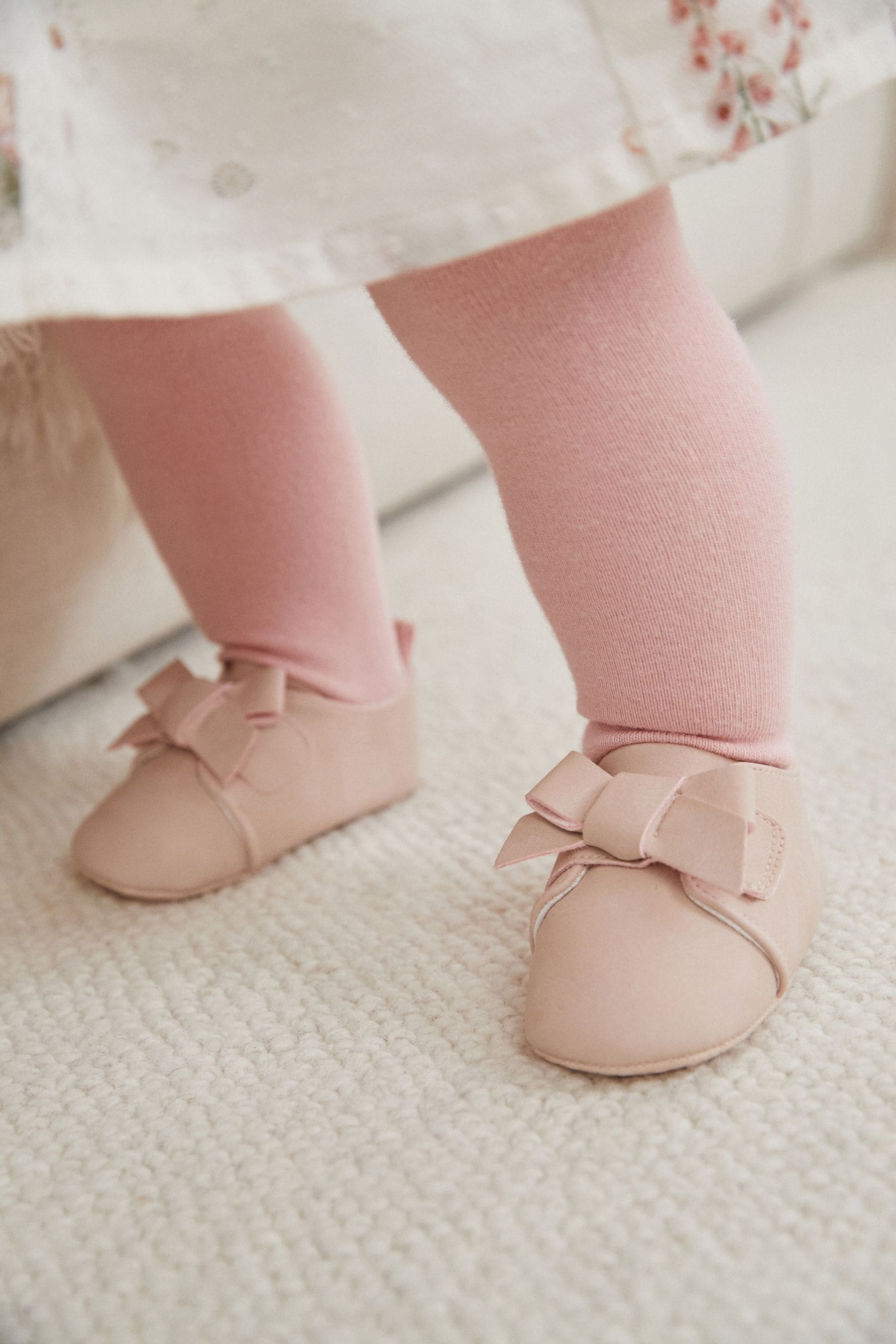 Pink Bow Baby Trainers (0-24mths)