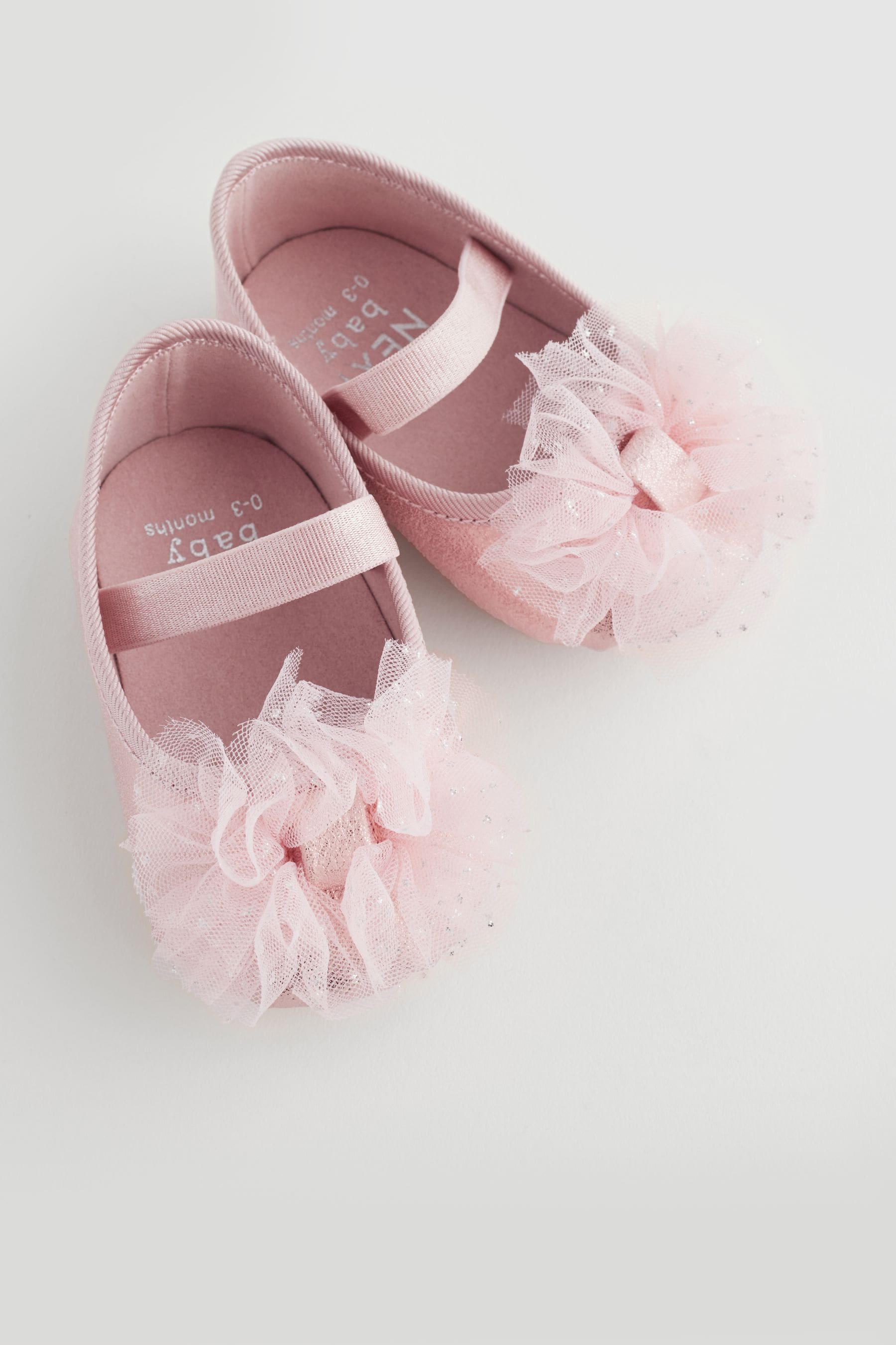 Pink Baby Bow Occasion Shoes (0-24mths)