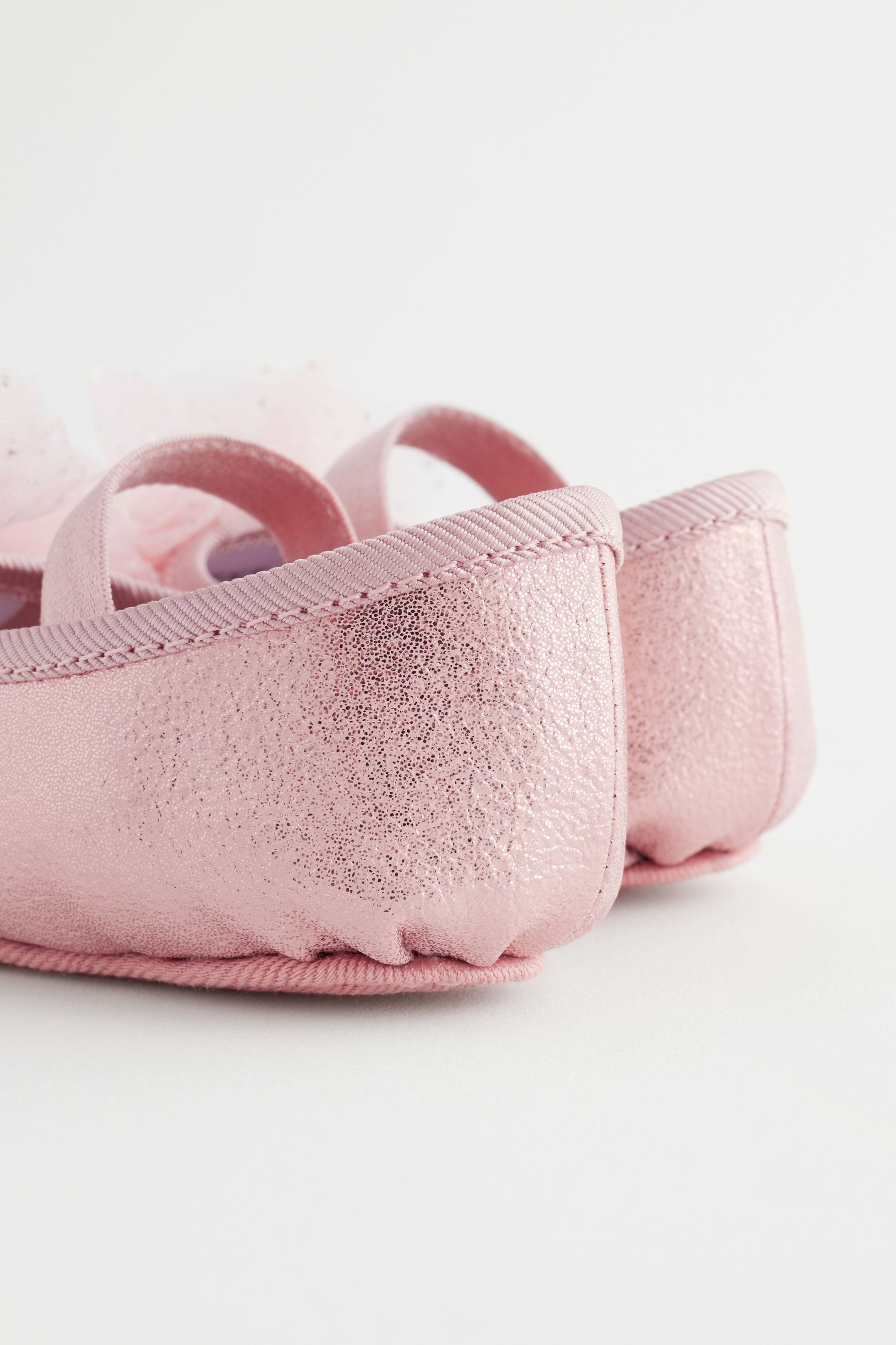 Pink Baby Bow Occasion Shoes (0-24mths)