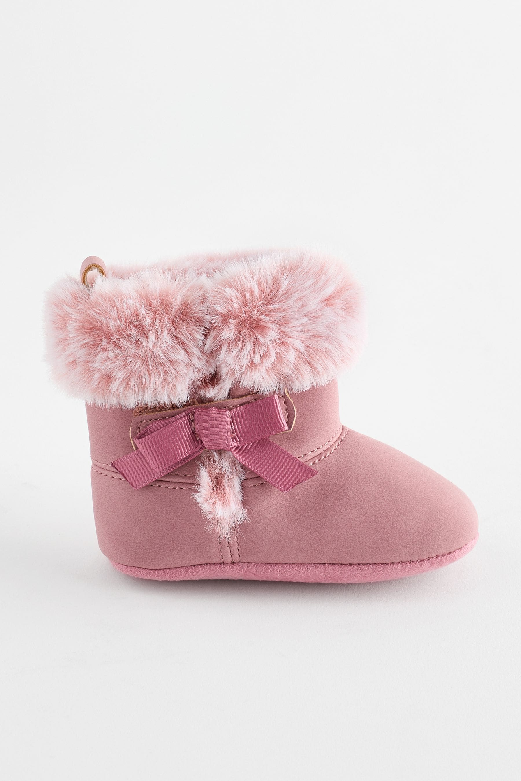 Pink Pull-On Baby Boots (0-24mths)