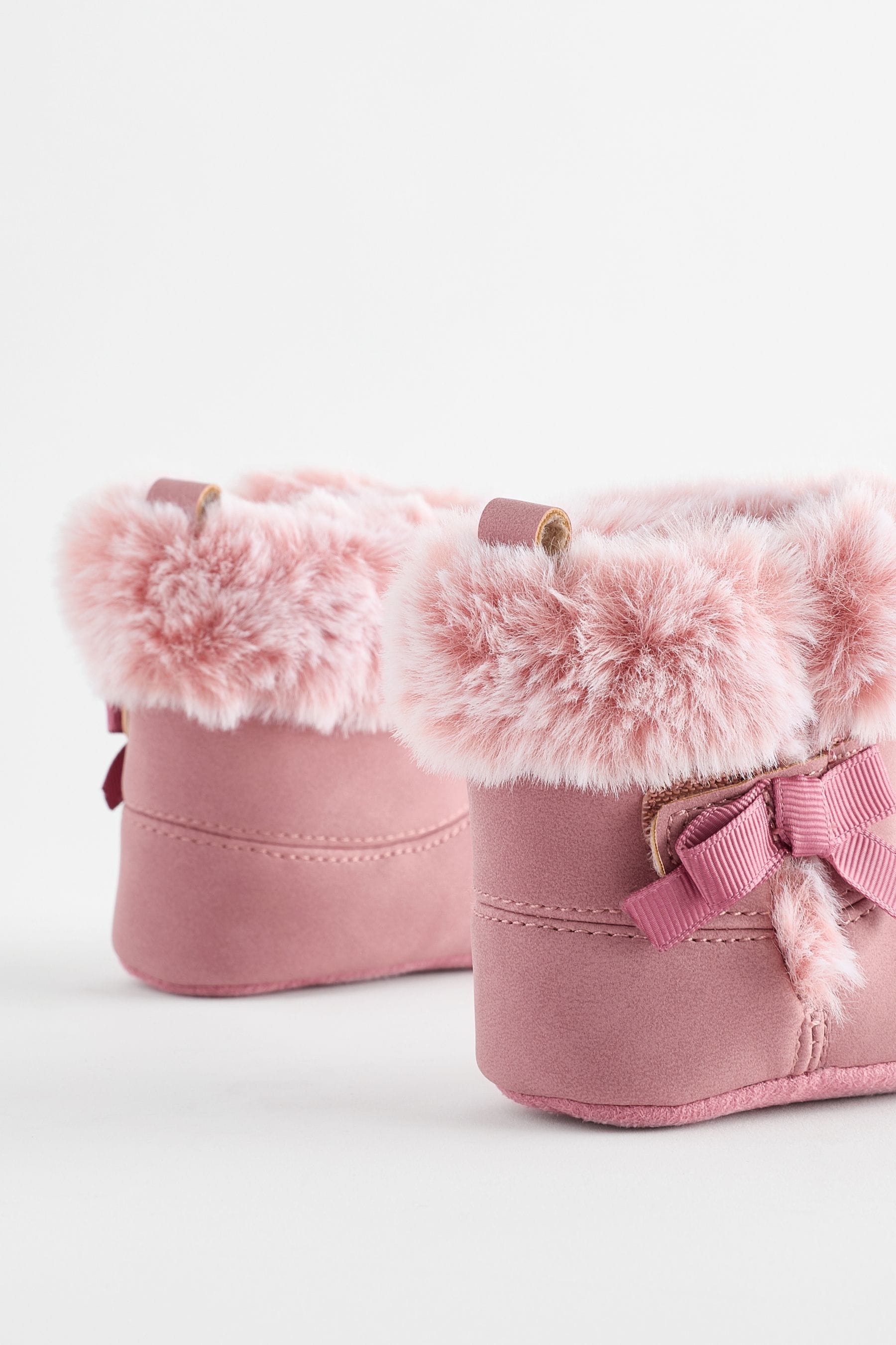 Pink Pull-On Baby Boots (0-24mths)