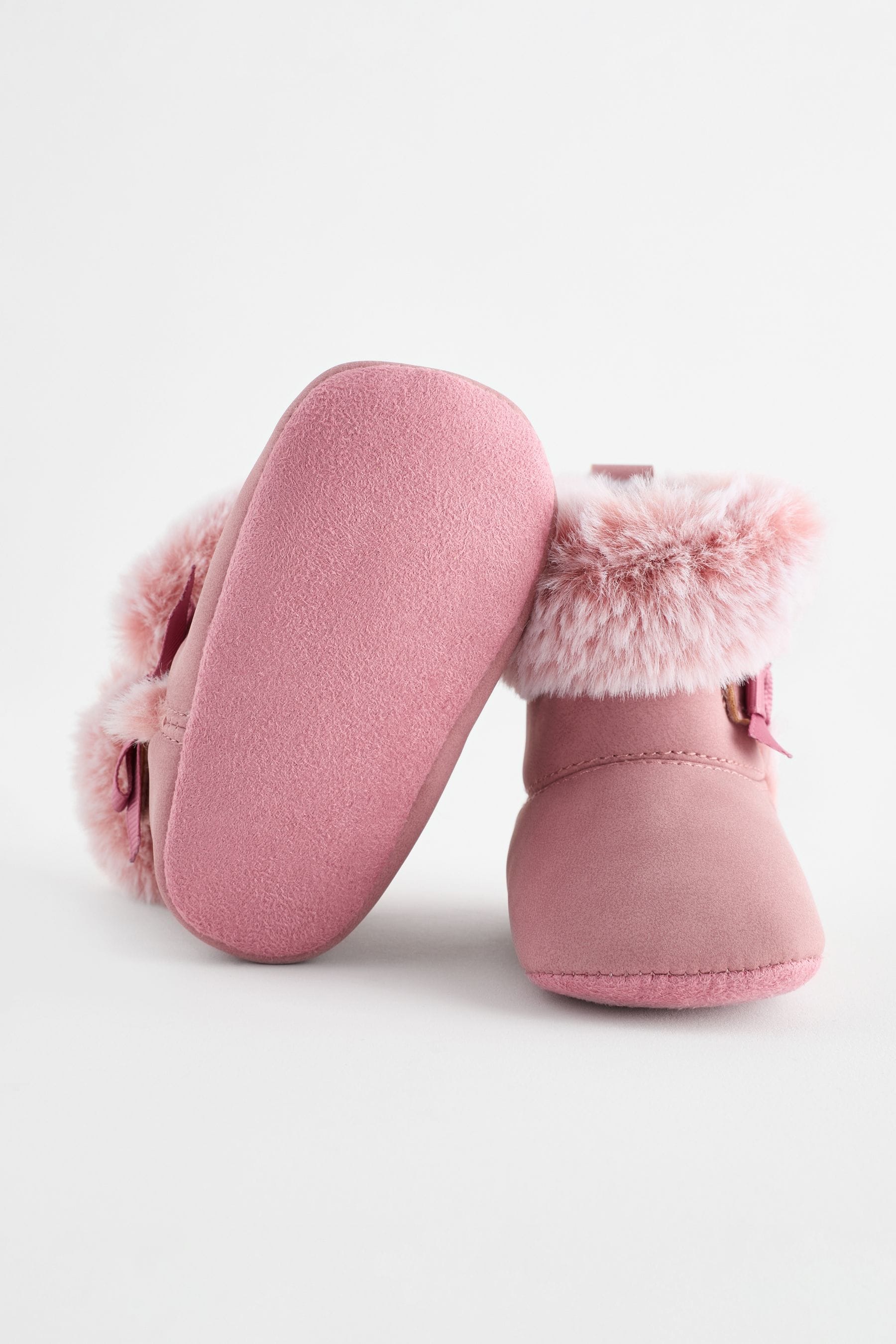 Pink Pull-On Baby Boots (0-24mths)