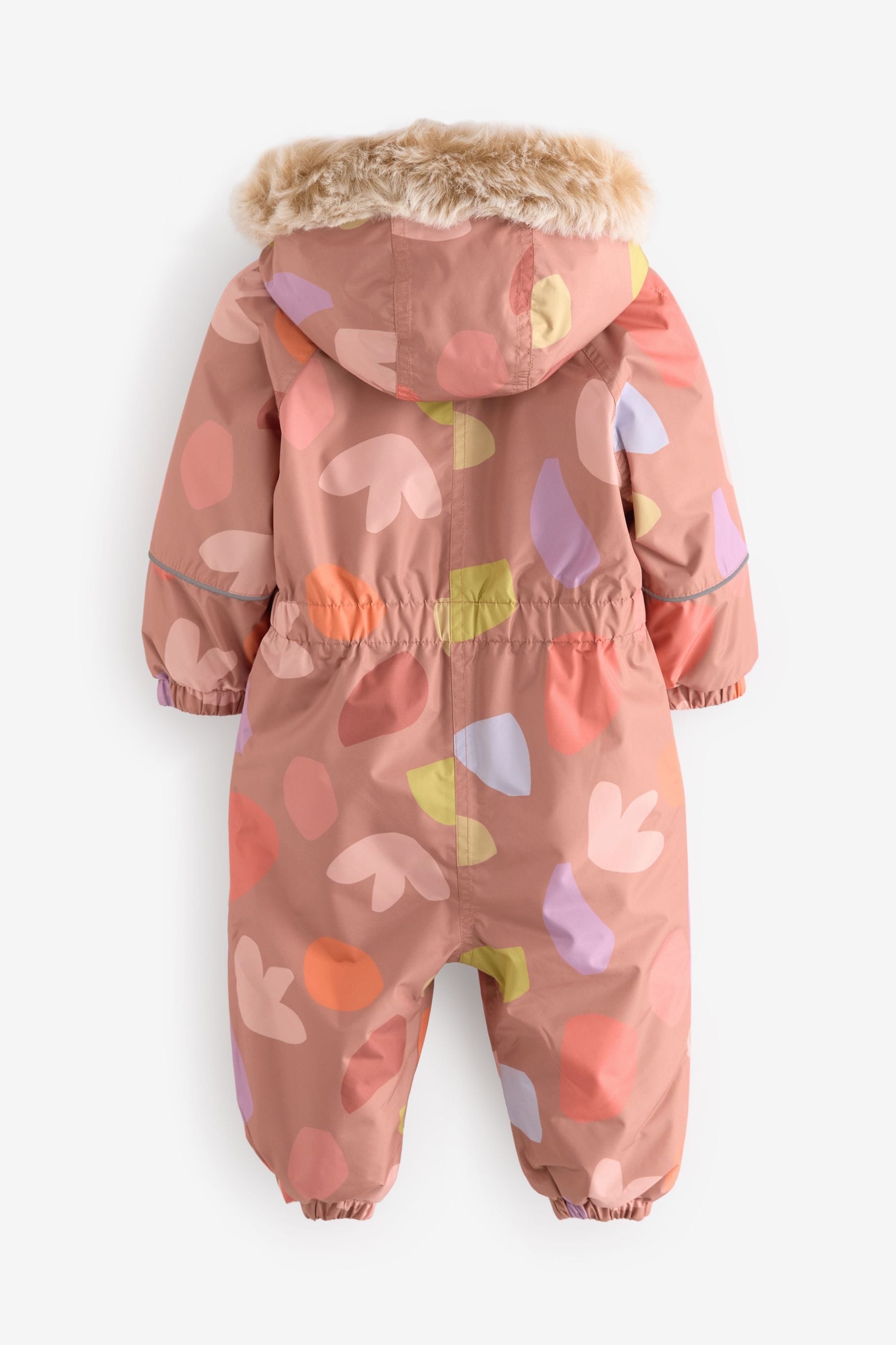 Mink Waterproof Faux Fur Trim Printed Snowsuit (3mths-7yrs)