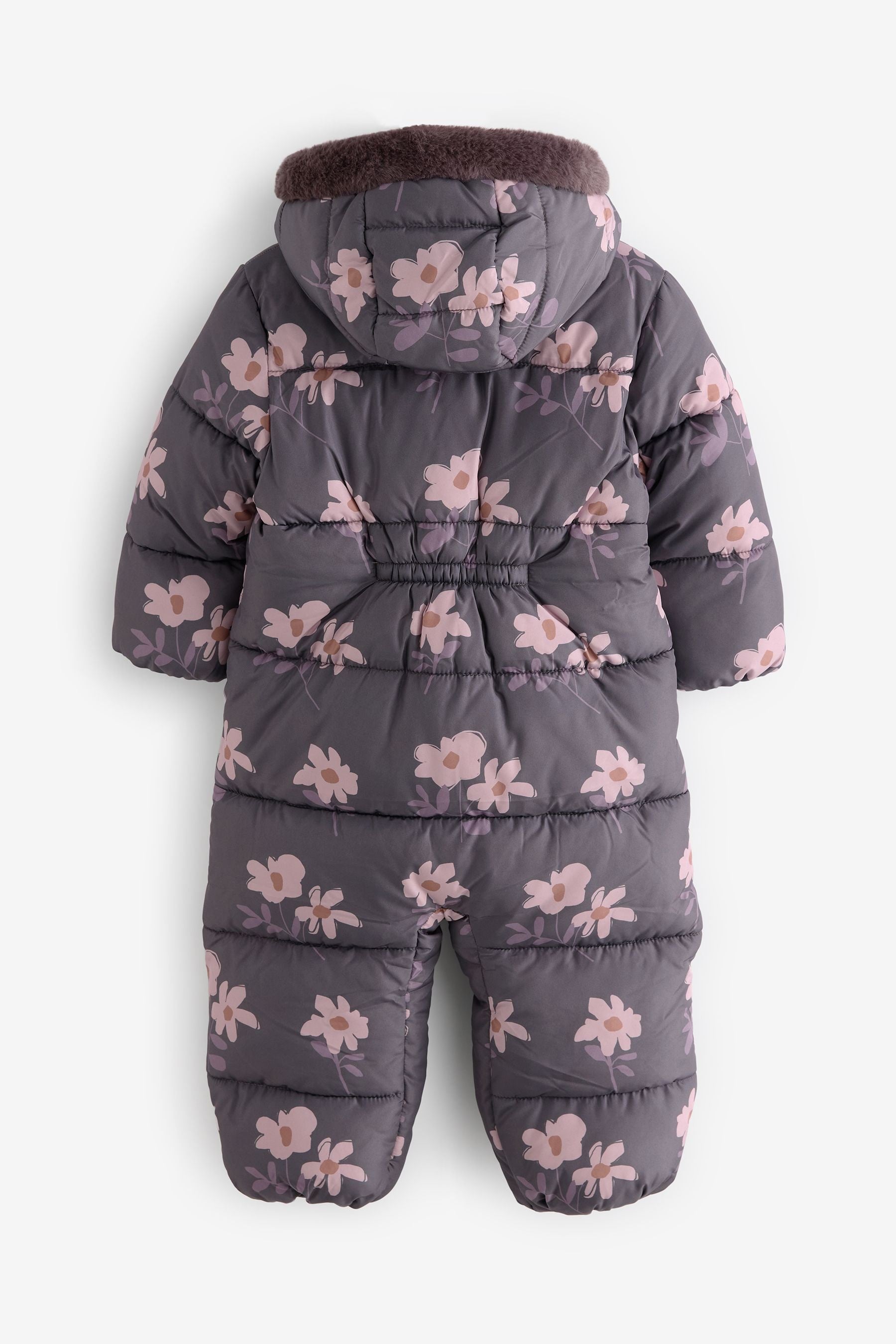 Purple Floral Shower Resistant Printed Snowsuit (3mths-7yrs)