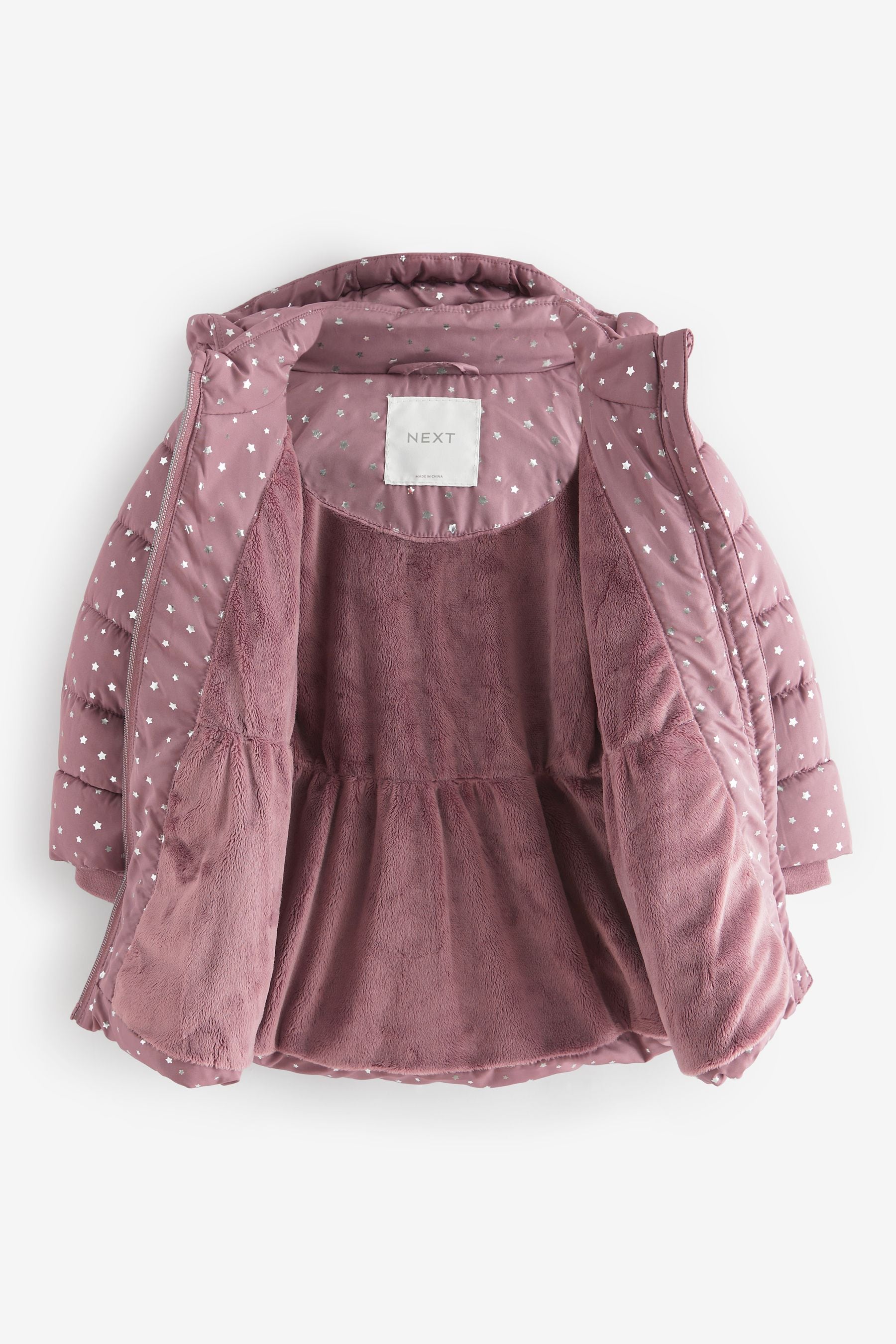 Pink Shower Resistant Pink Foil Skirted Coat (3mths-7yrs)