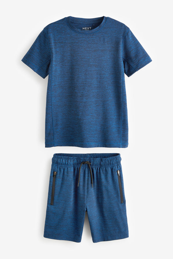 Navy Sports T-Shirt and Shorts Set (3-16yrs)