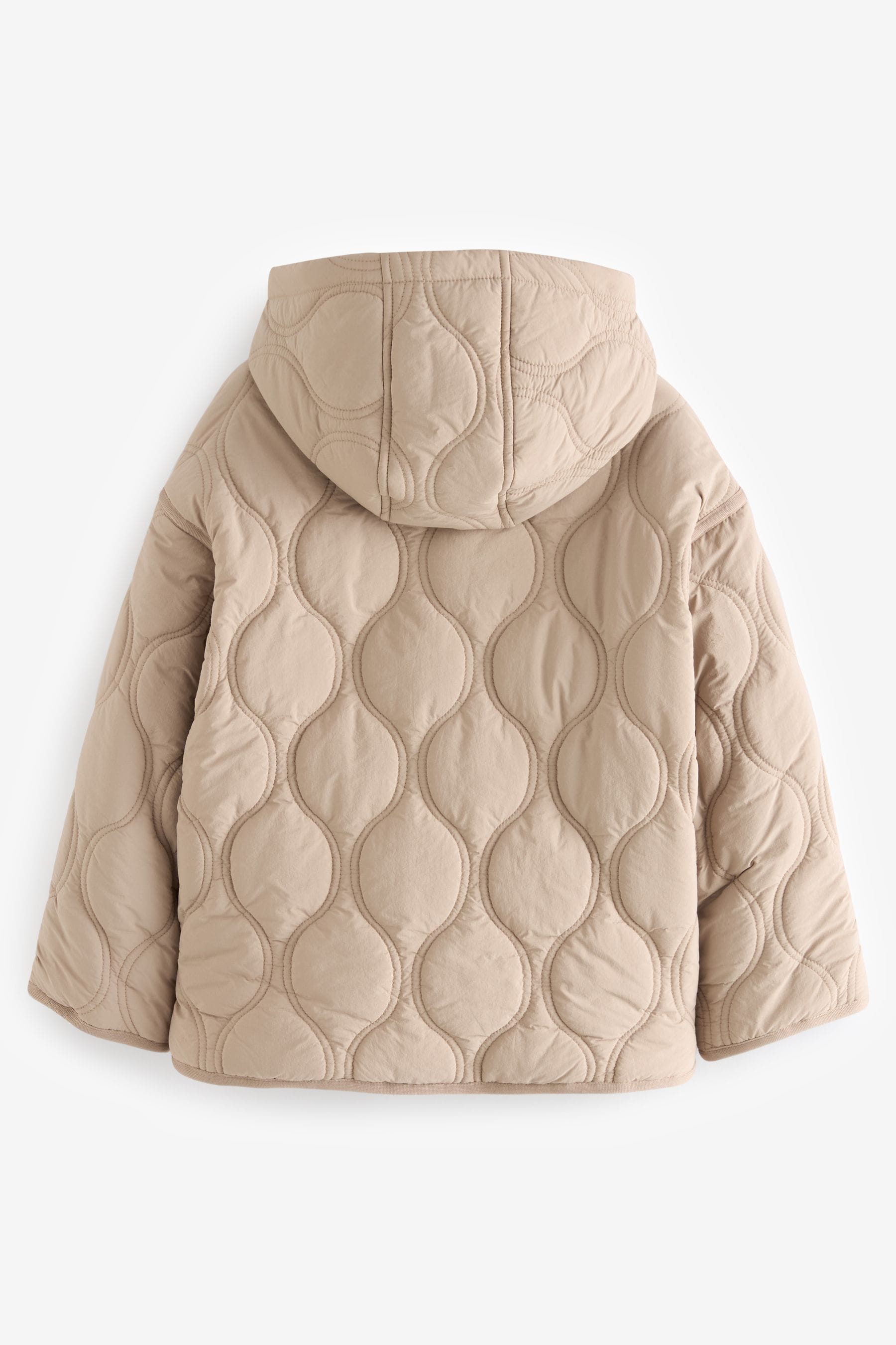 Neutral Shower Resistant Onion Quilted Padded Coat (3-12yrs)