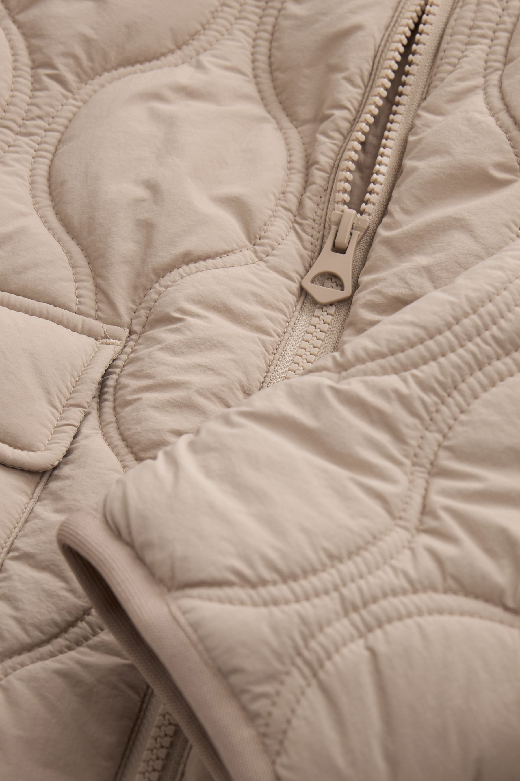 Neutral Shower Resistant Onion Quilted Padded Coat (3-12yrs)