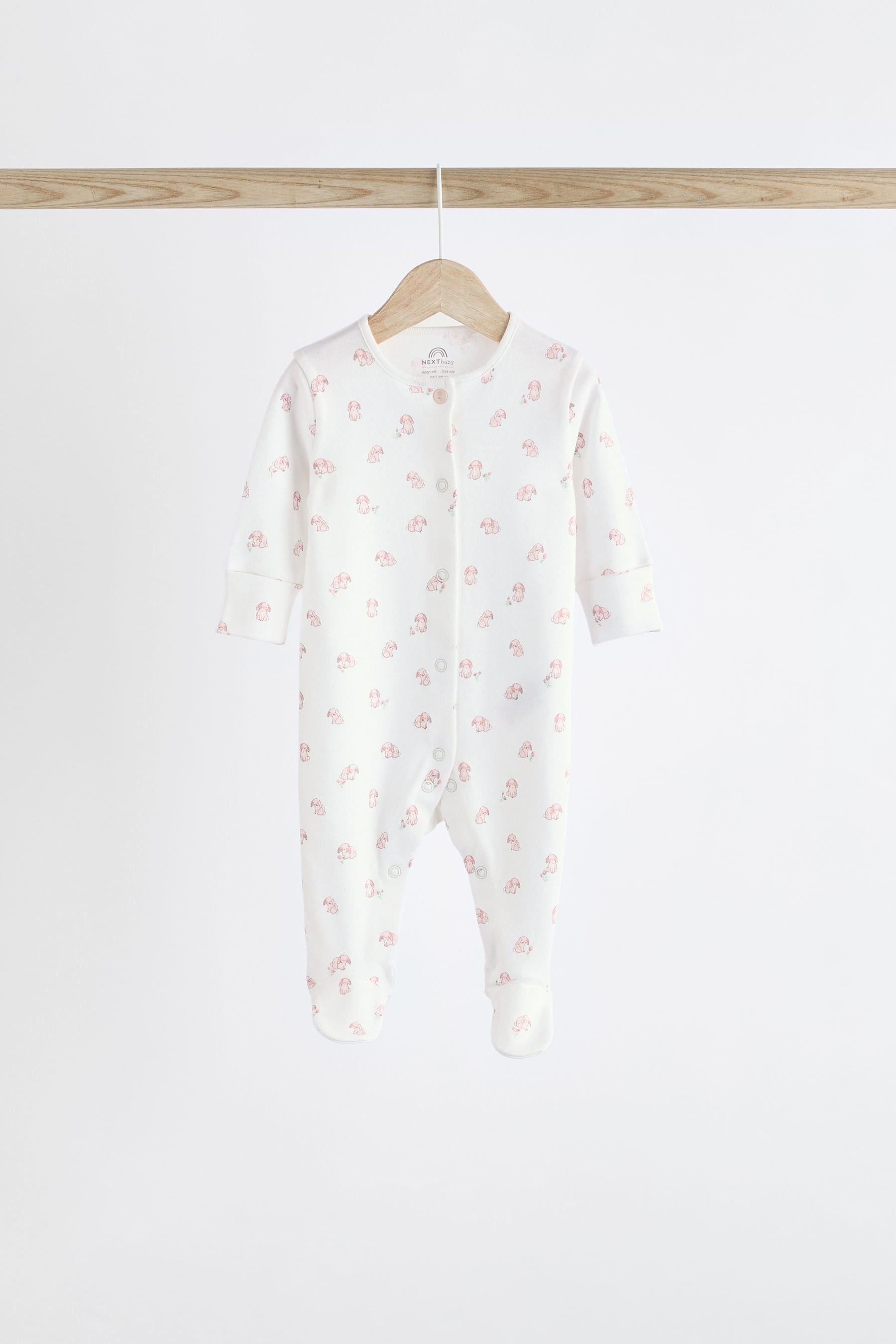 Pink 4 Pack Baby Sleepsuit (0-2yrs)