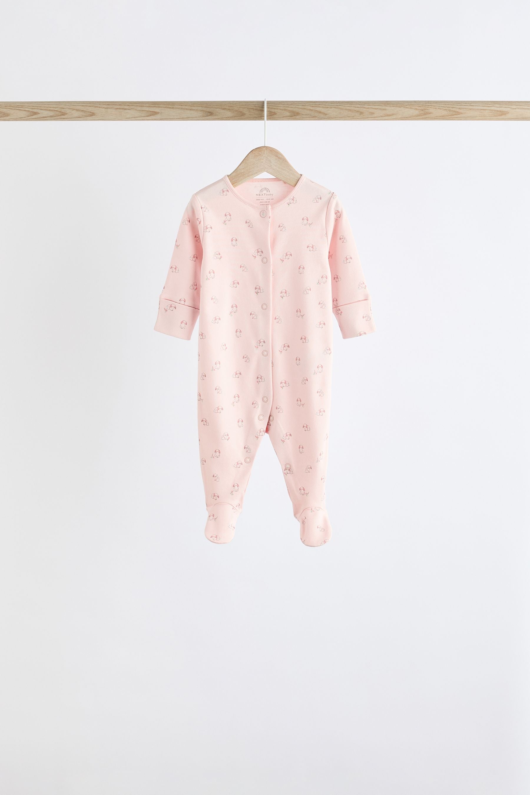 Pink 7 Pack Baby Sleepsuits (0-2yrs)