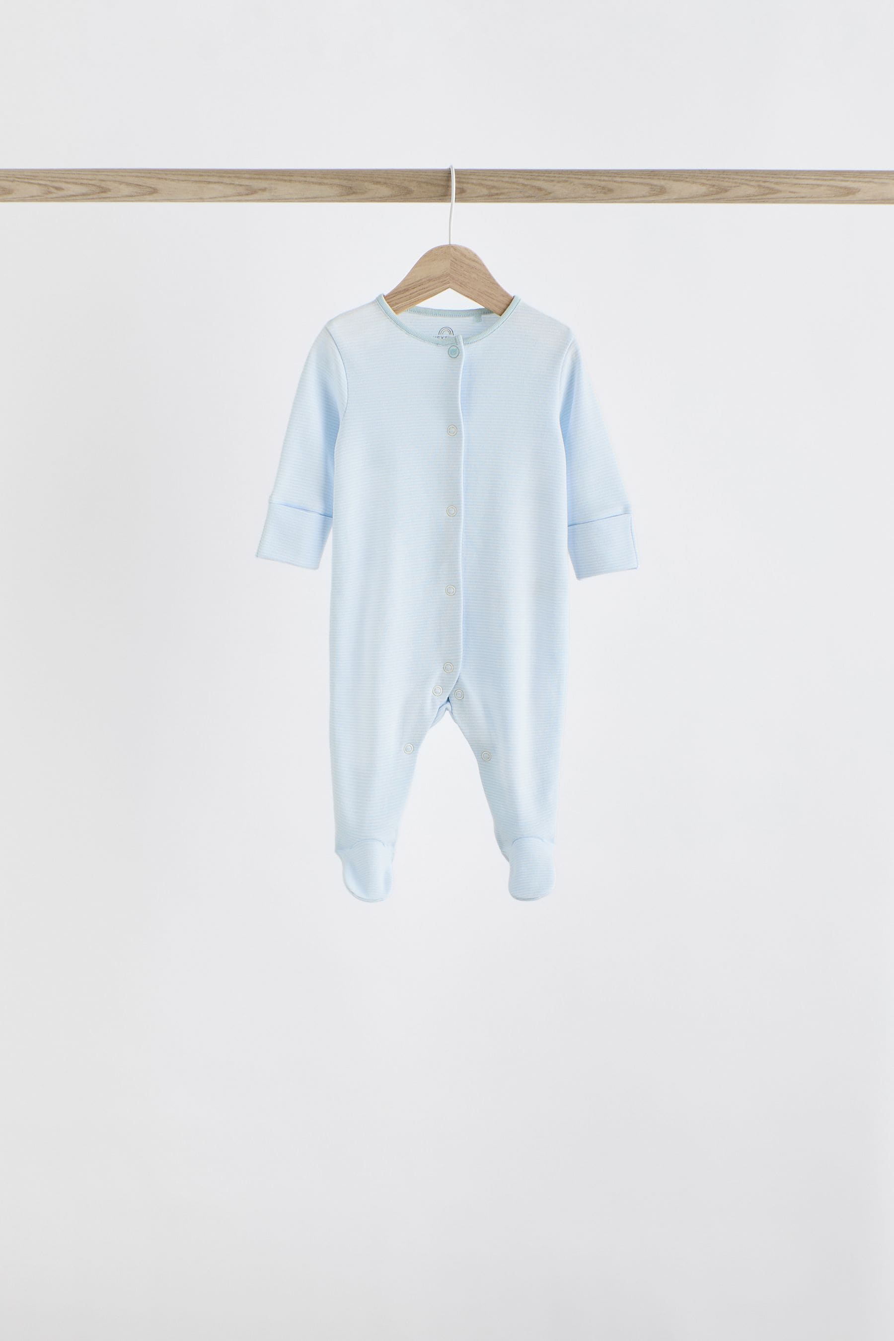 Blue 7 Pack Baby Bear Sleepsuits (0-2yrs)