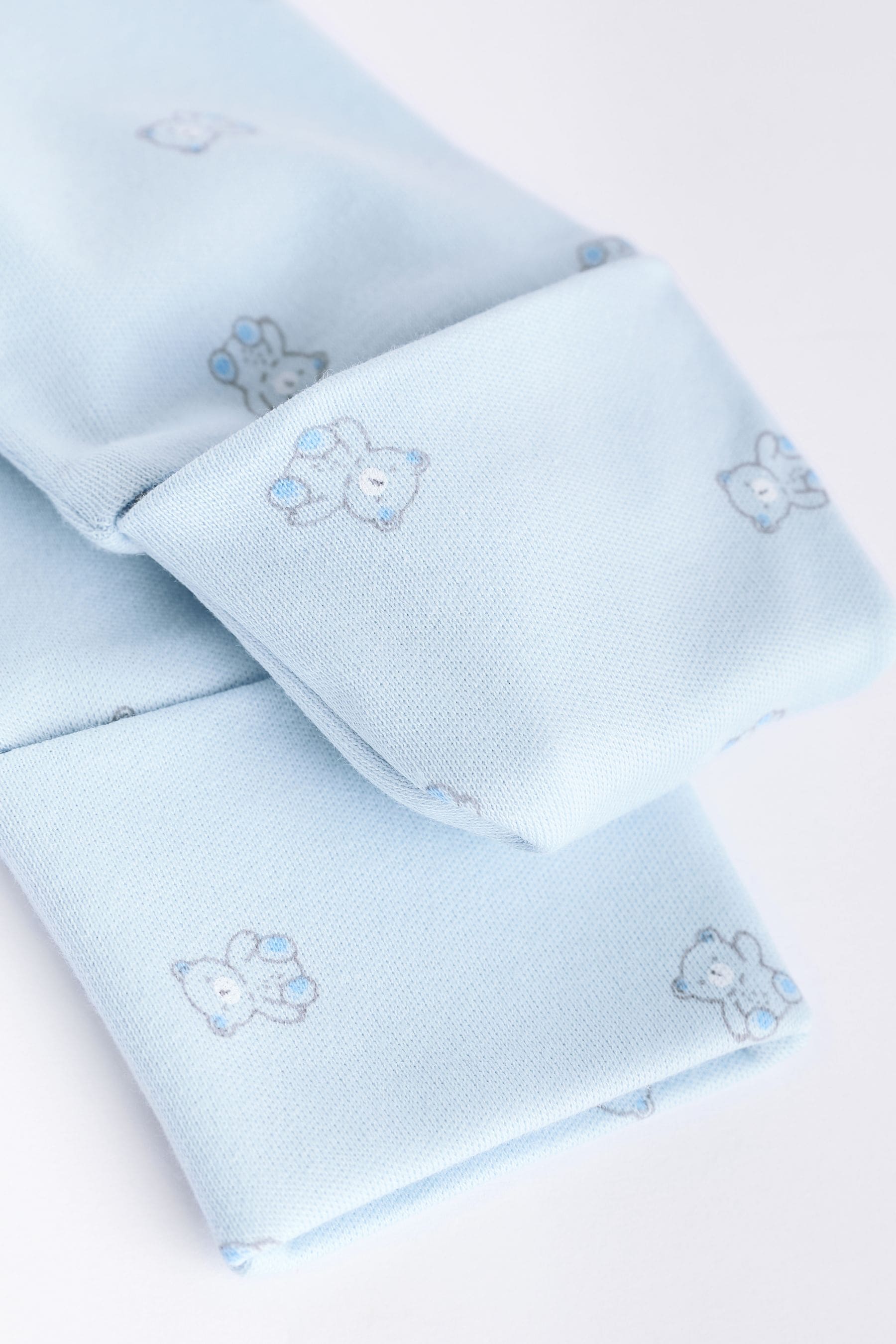 Blue 4 Pack Baby Bear Cotton Sleepsuit (0-2yrs)