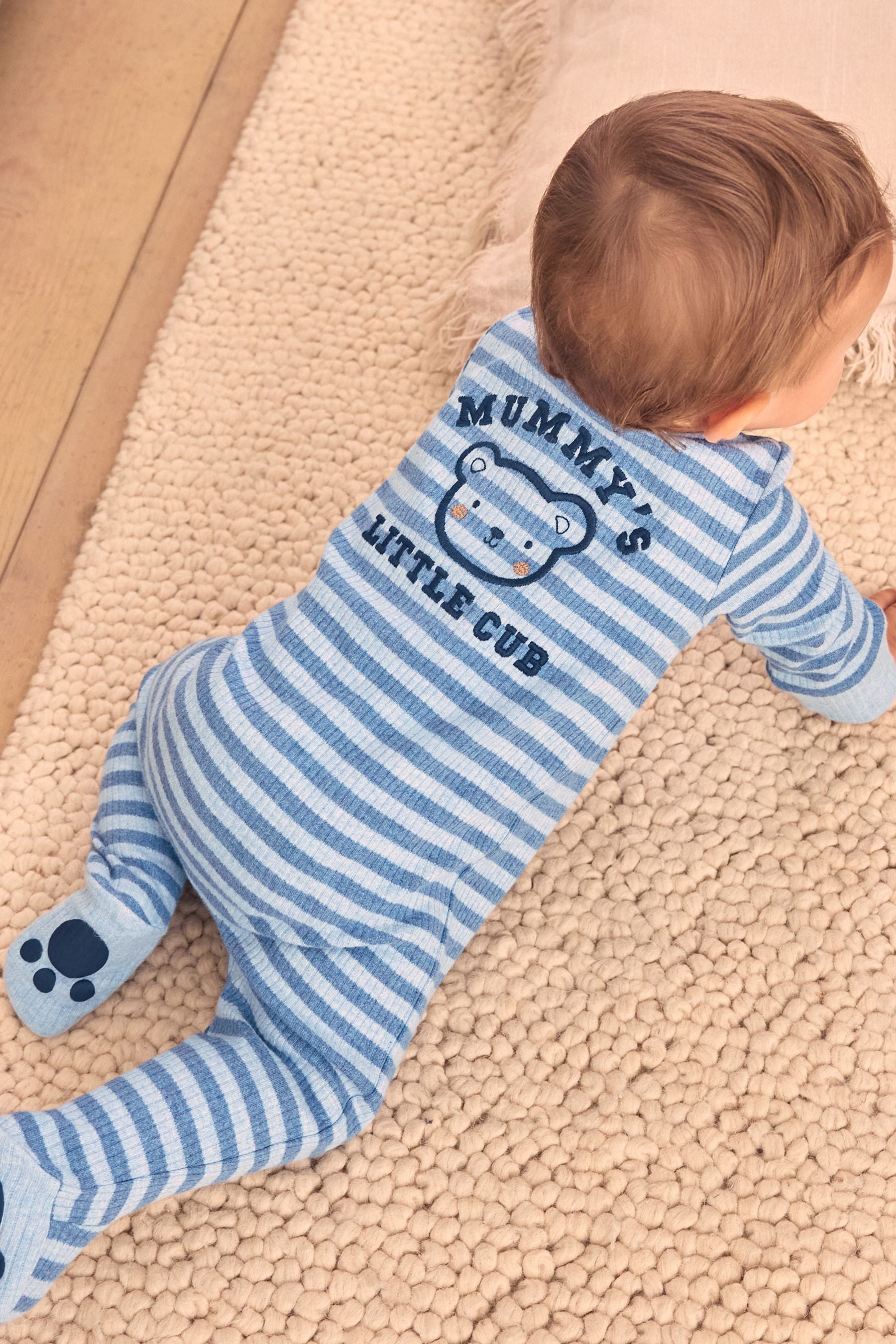 Blue Mummy Family Baby Sleepsuit (0-2yrs)