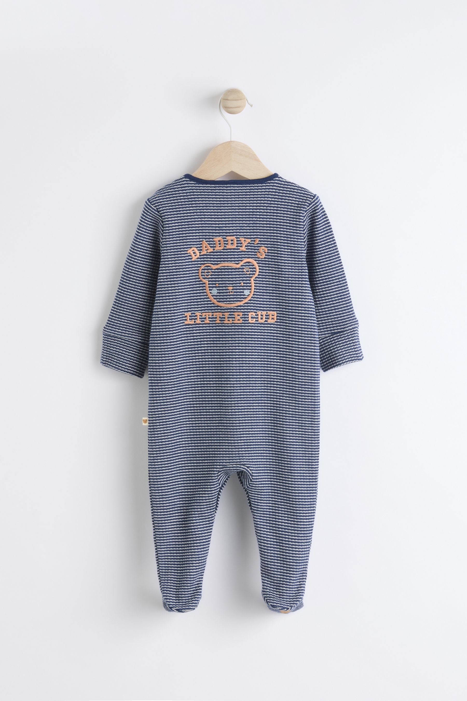 Navy Blue Daddy Baby Family Sleepsuit (0-2yrs)