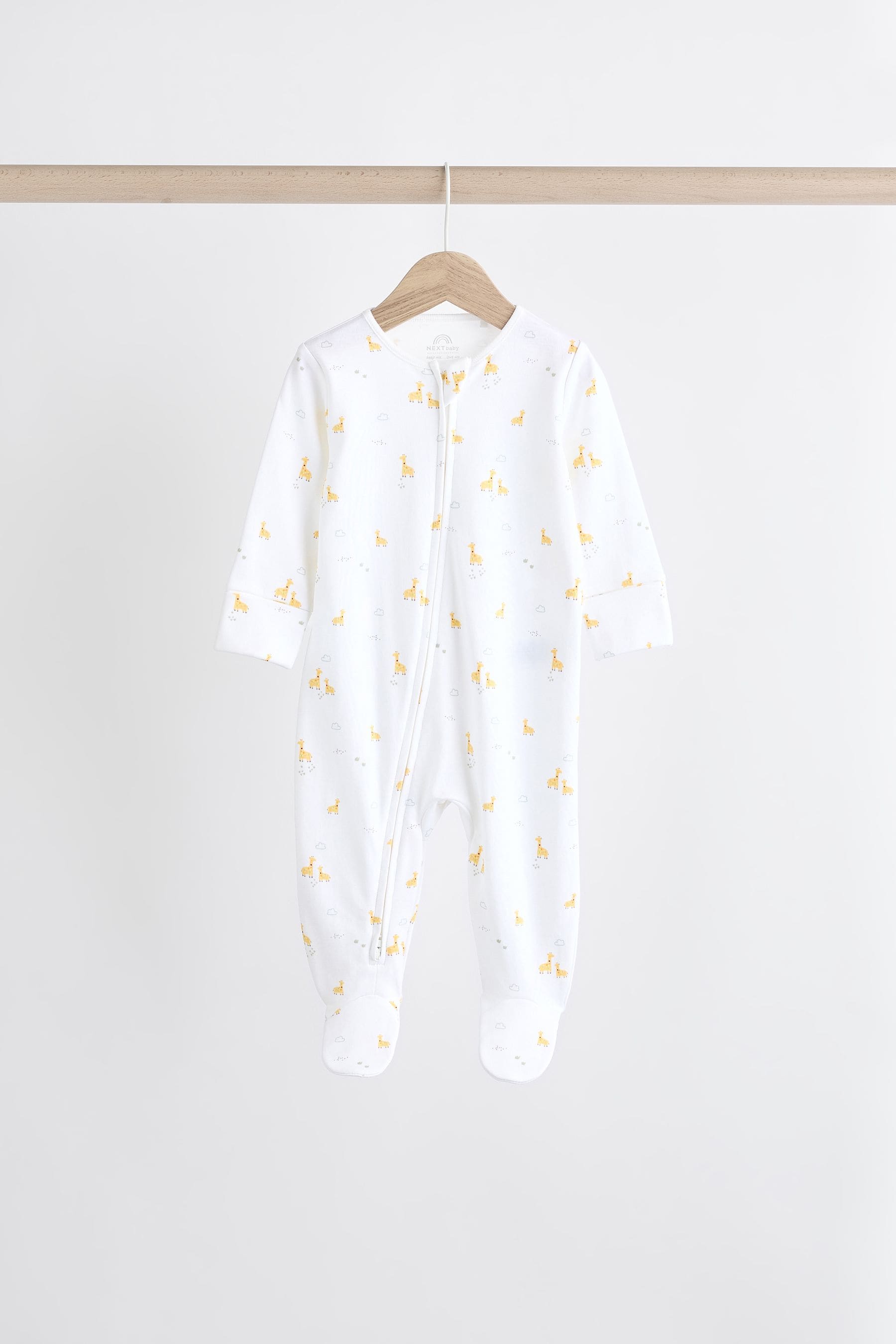 White Bright Character 4 Pack Baby Sleepsuits (0-2yrs)