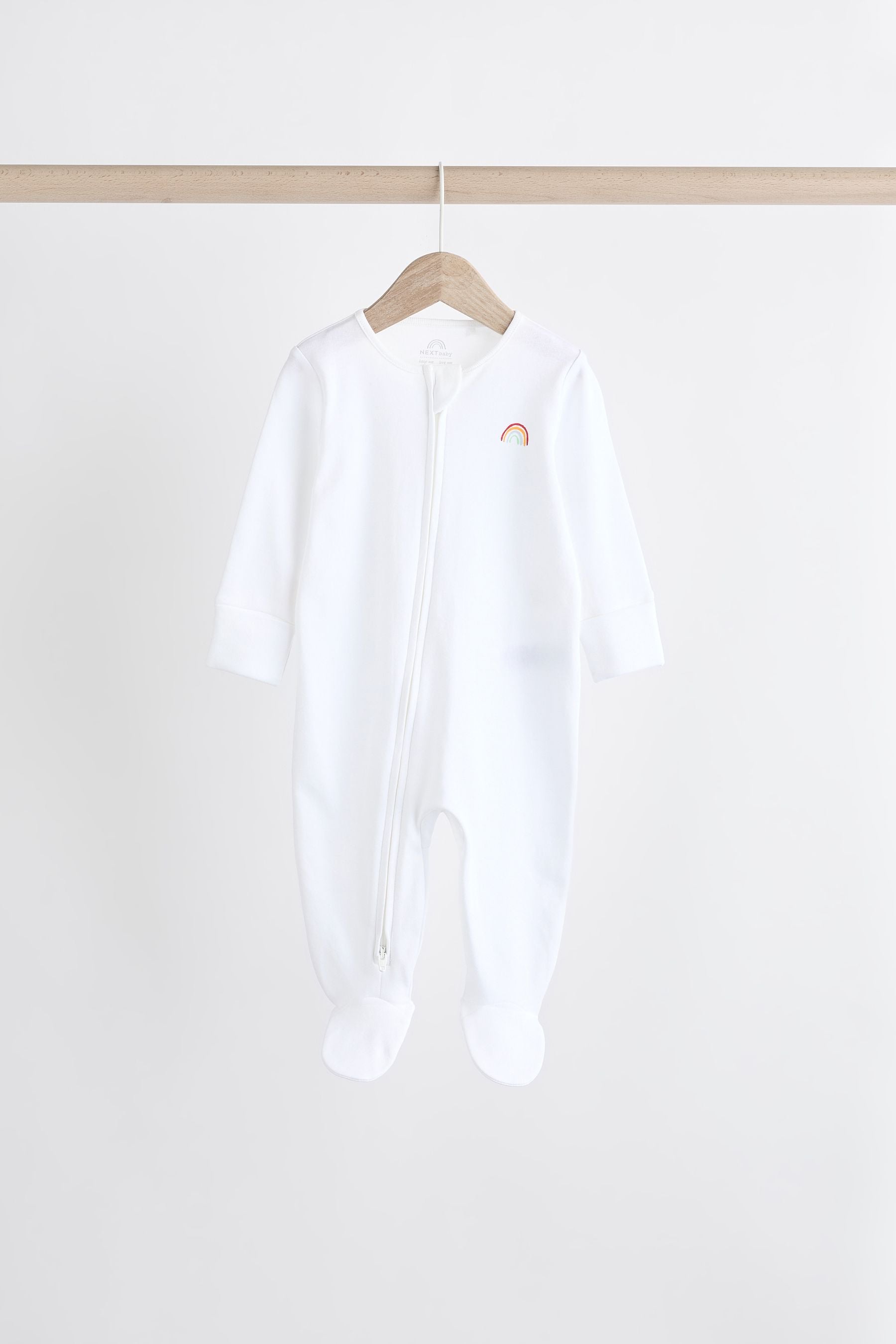 White Bright Character 4 Pack Baby Sleepsuits (0-2yrs)